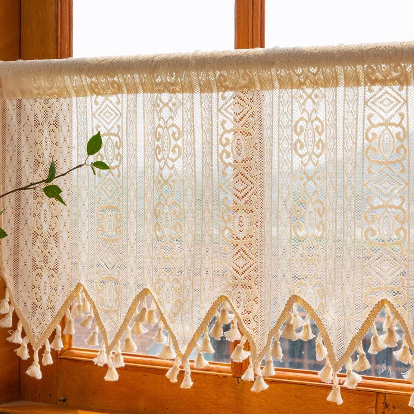 Qelus Schiebegardine Boho Bistrogardine Fenstergardinen Kurz günstig online kaufen