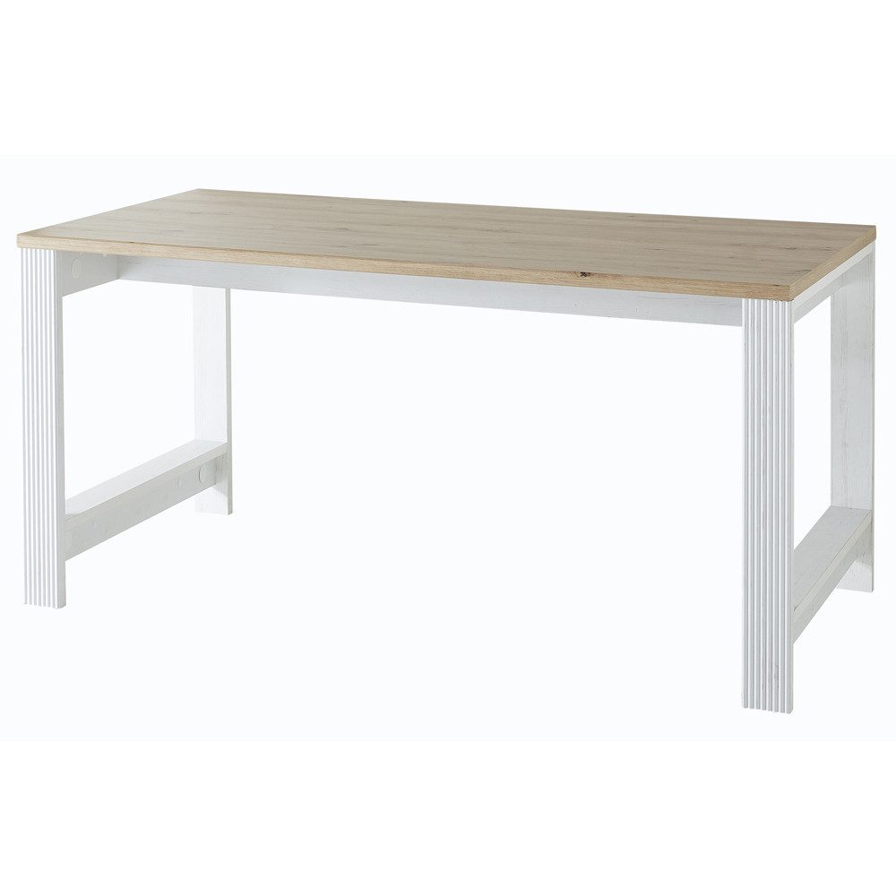 Lomadox Schreibtisch JÜLICH-36, Büro in Pinie hell mit Artisan Eiche Nb., B/H/T: ca. 160/76/80 cm
