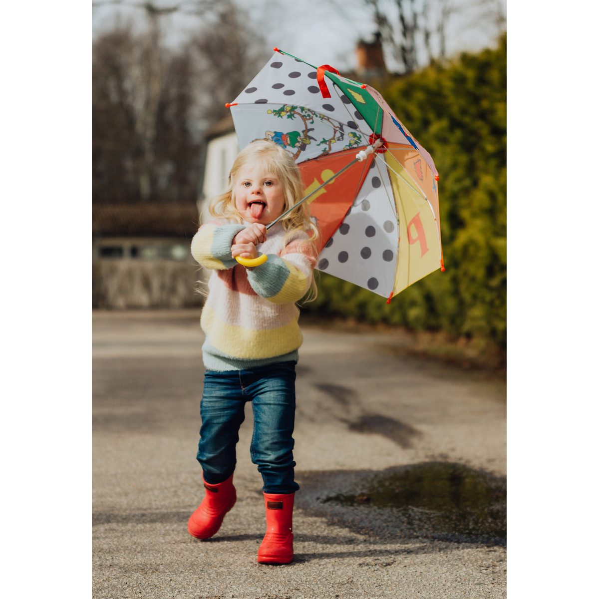 Pippi Langstrumpf Stockregenschirm Pippi Langstrumpf Unisex Kinder – Bild 5 von 5