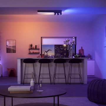 Philips Hue LED Deckenleuchte Bluetooth White & Color Ambiance Spot Centris in Schwarz 3-flammig, keine Angabe, Leuchtmittel enthalten: Ja, fest verbaut, LED, warmweiss, Deckenlampe, Deckenbeleuchtung, Deckenlicht