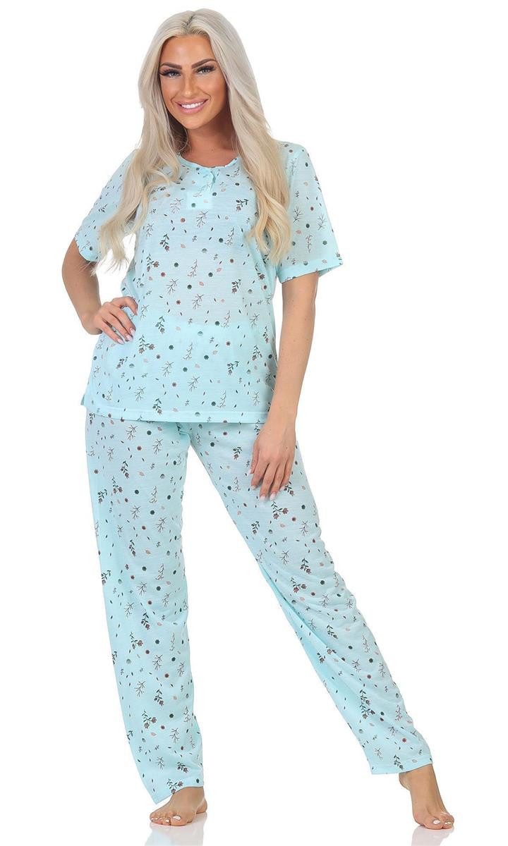 EloModa Pyjama Damen Pyjama zweiteiliger Schlafanzug Pyjama-Set, M L XL 2XL (2 tlg)