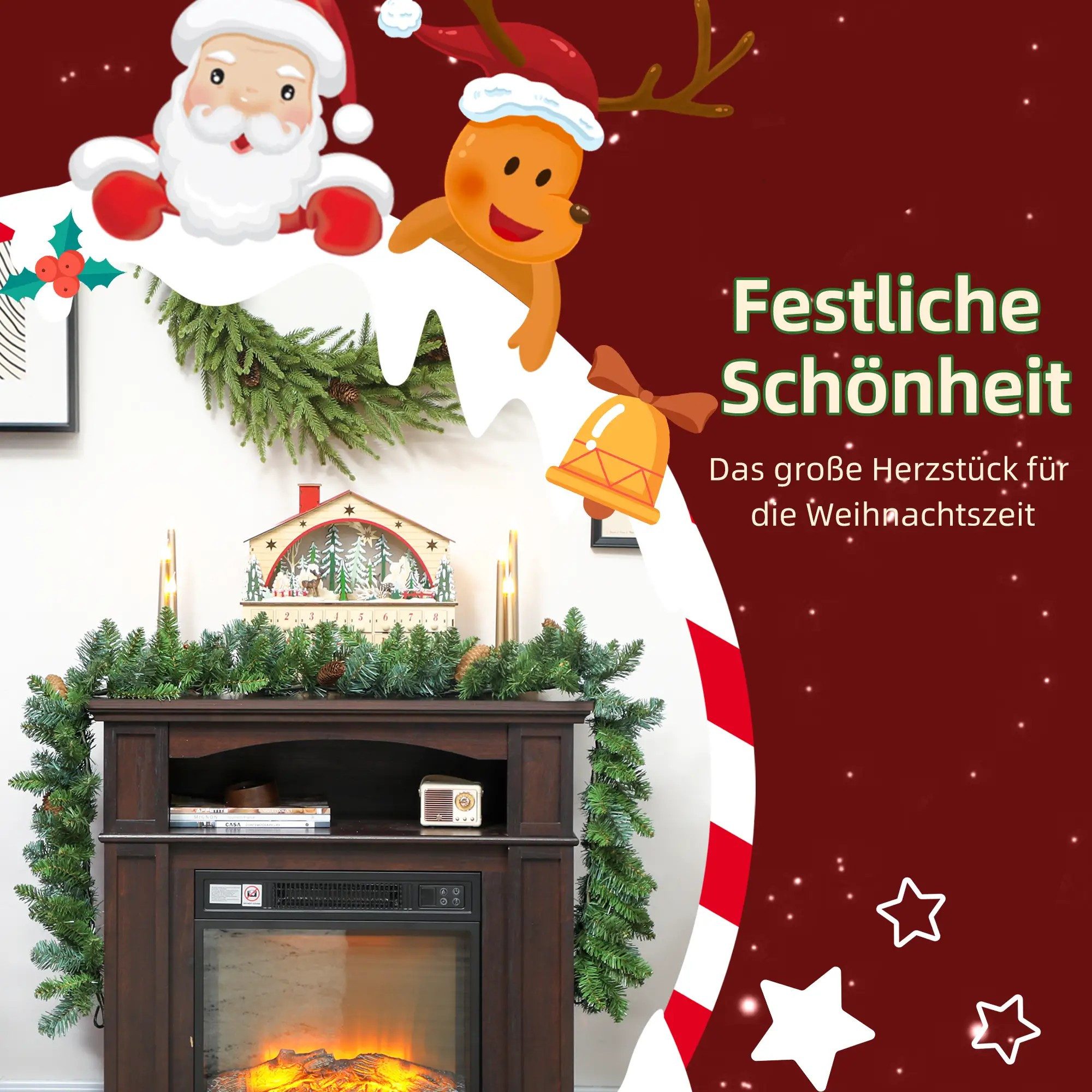 Kunstgirlande 1,8/2.7m Tannengirlande Weihnachtsgirlande Weihnachtsdeko Rat günstig online kaufen