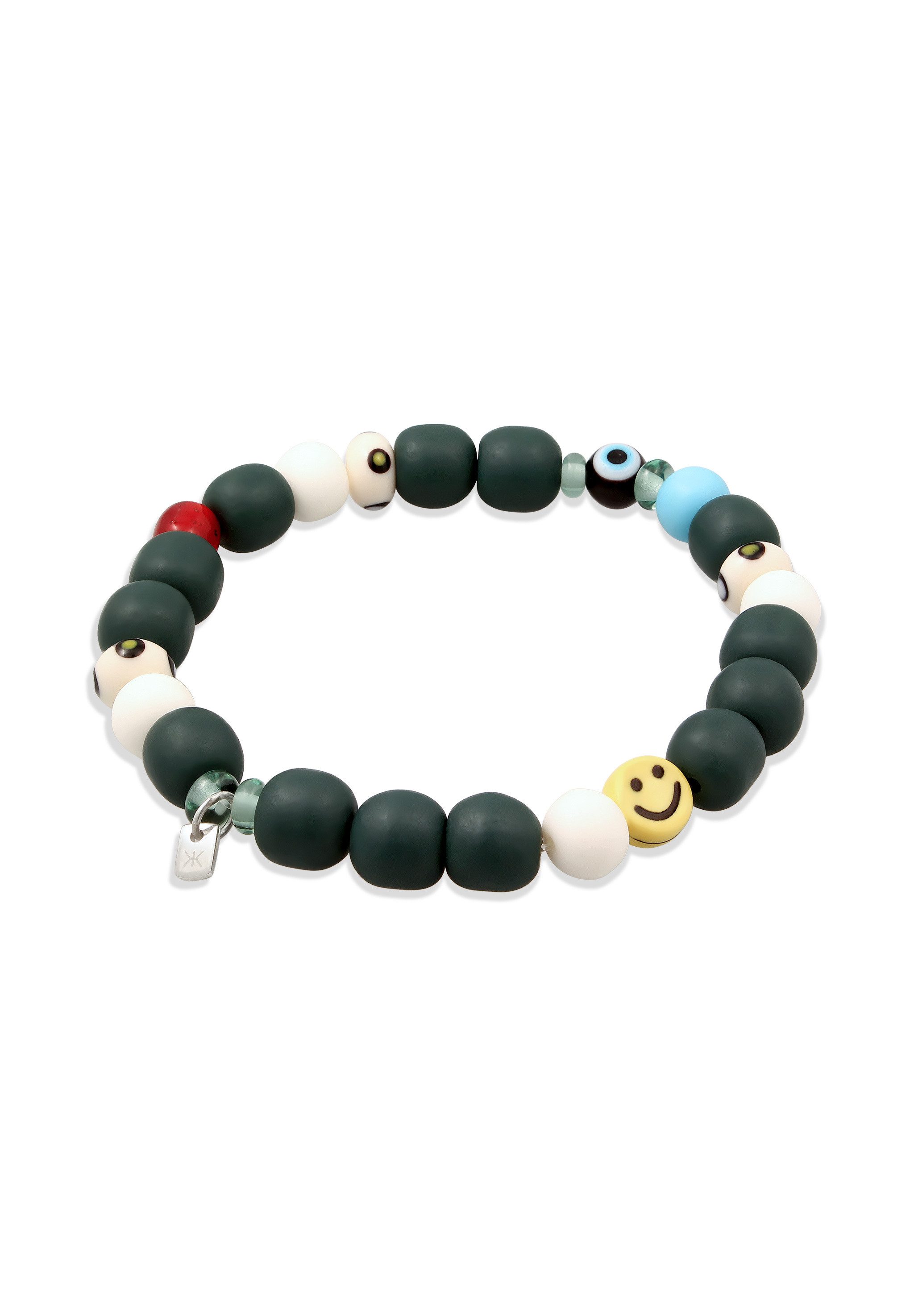 Kuzzoi Bead-Armband-Set Evil Eye Bead Glas Harz Perlen 925 Sterling Silber