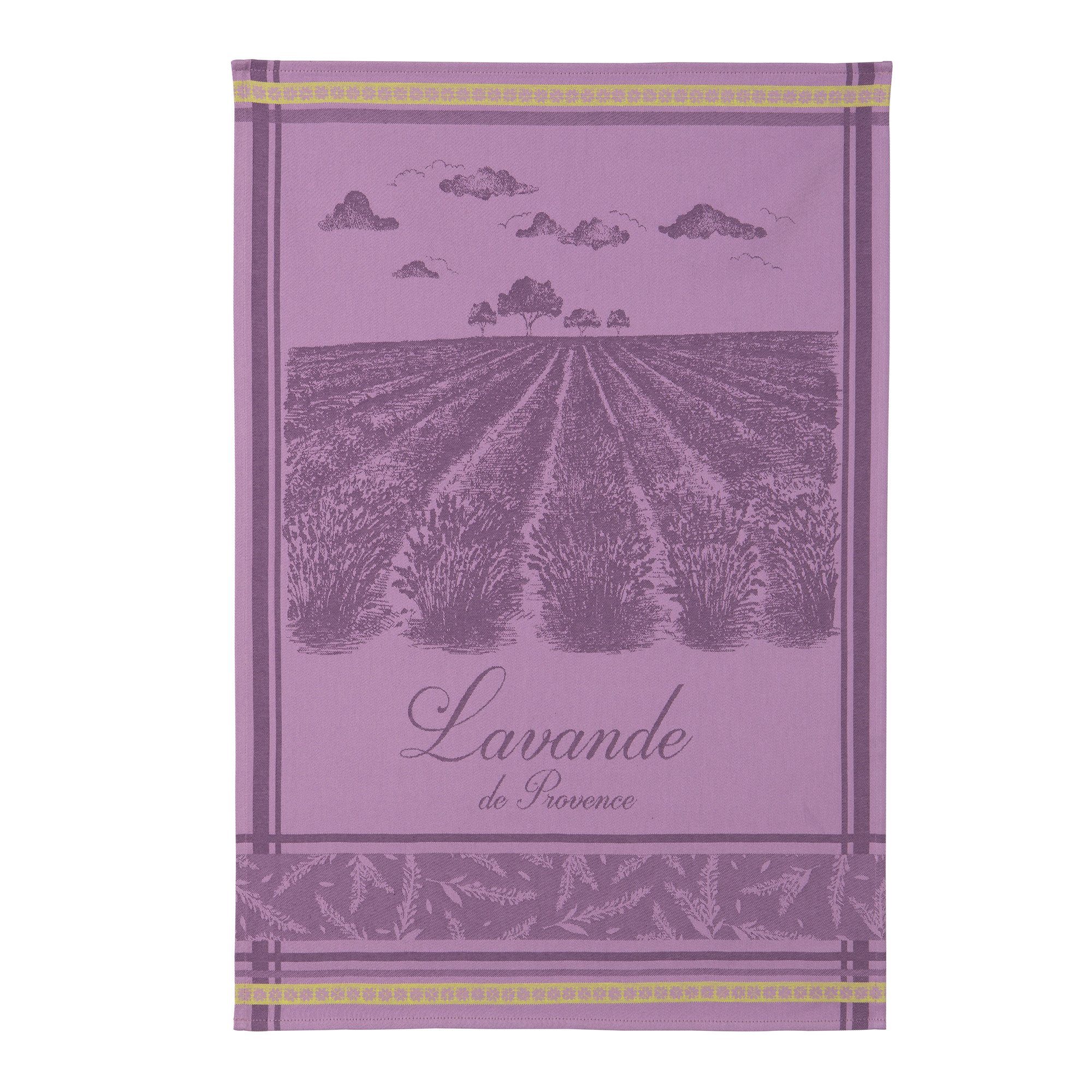 Coucke Geschirrtuch provencaux, (Set, 1-tlg), provencaux champs de lavende, ca. 50 x 75 cm, Jacquard