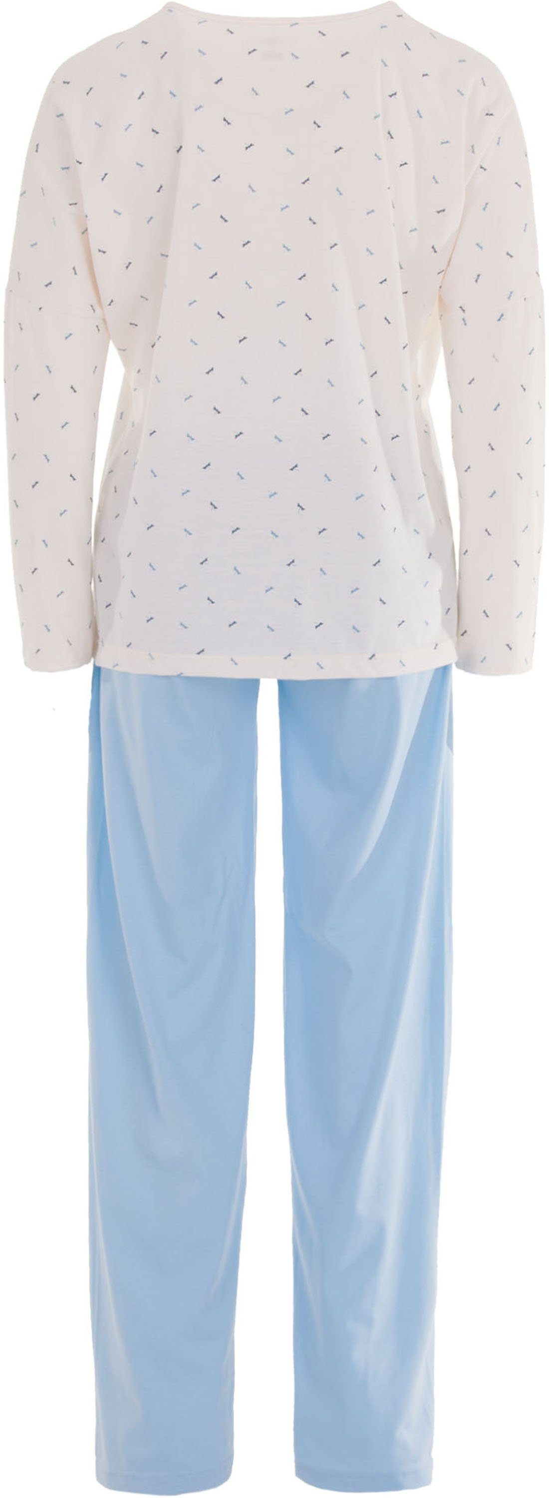 blau Set Langarm Libelle Schlafanzug - Pyjama zeitlos