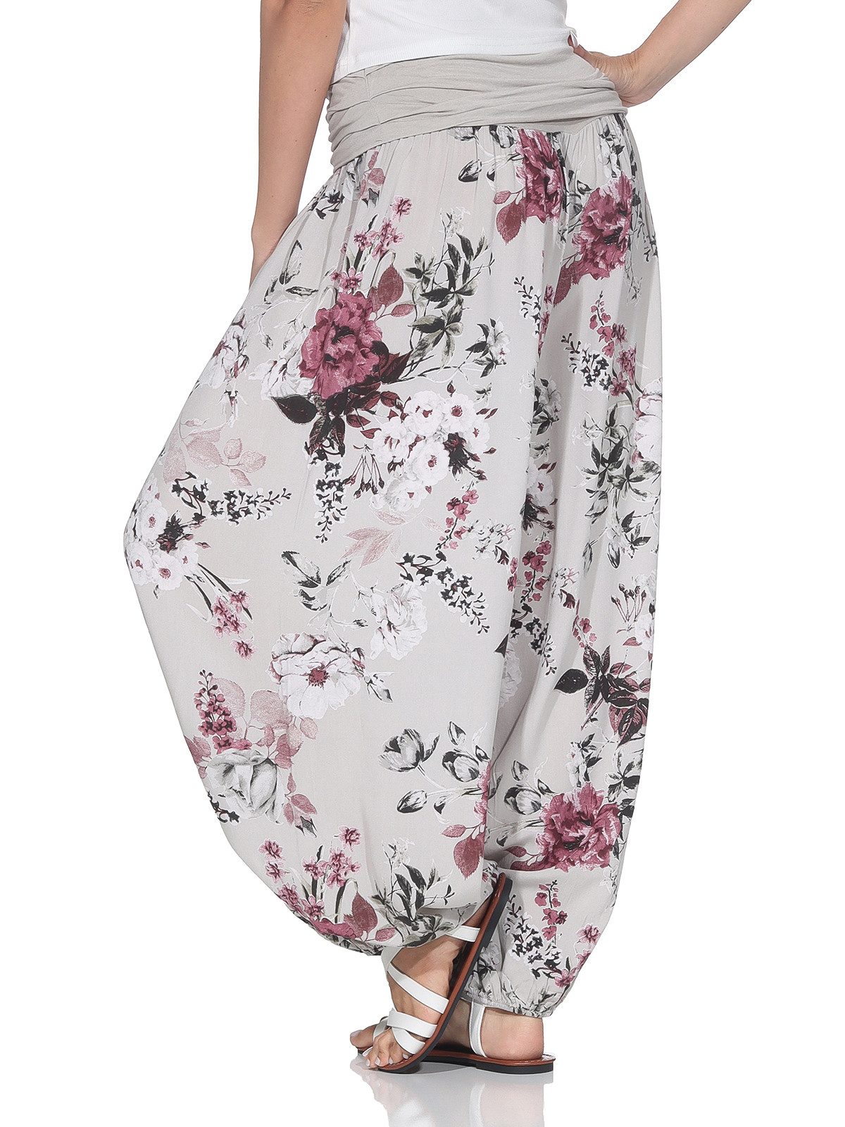 OriginalYou Haremshose Flatterhose Damen Sommerhose leichte Pluderhose luftig & leicht, leicht transparenter Sommerlook