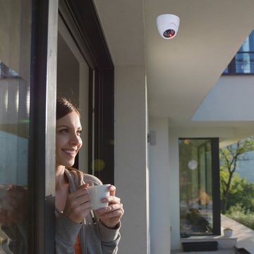 relaxdays Kamera Dummy mit LED Überwachungskamera Attrappe