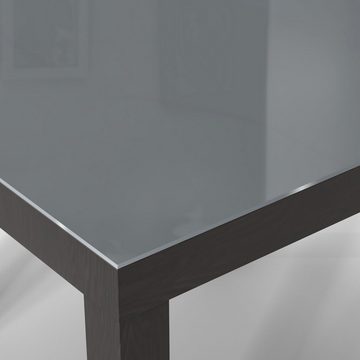 DEQORI Couchtisch 'Unifarben - Dunkelgrau', Glas Beistelltisch Glastisch modern