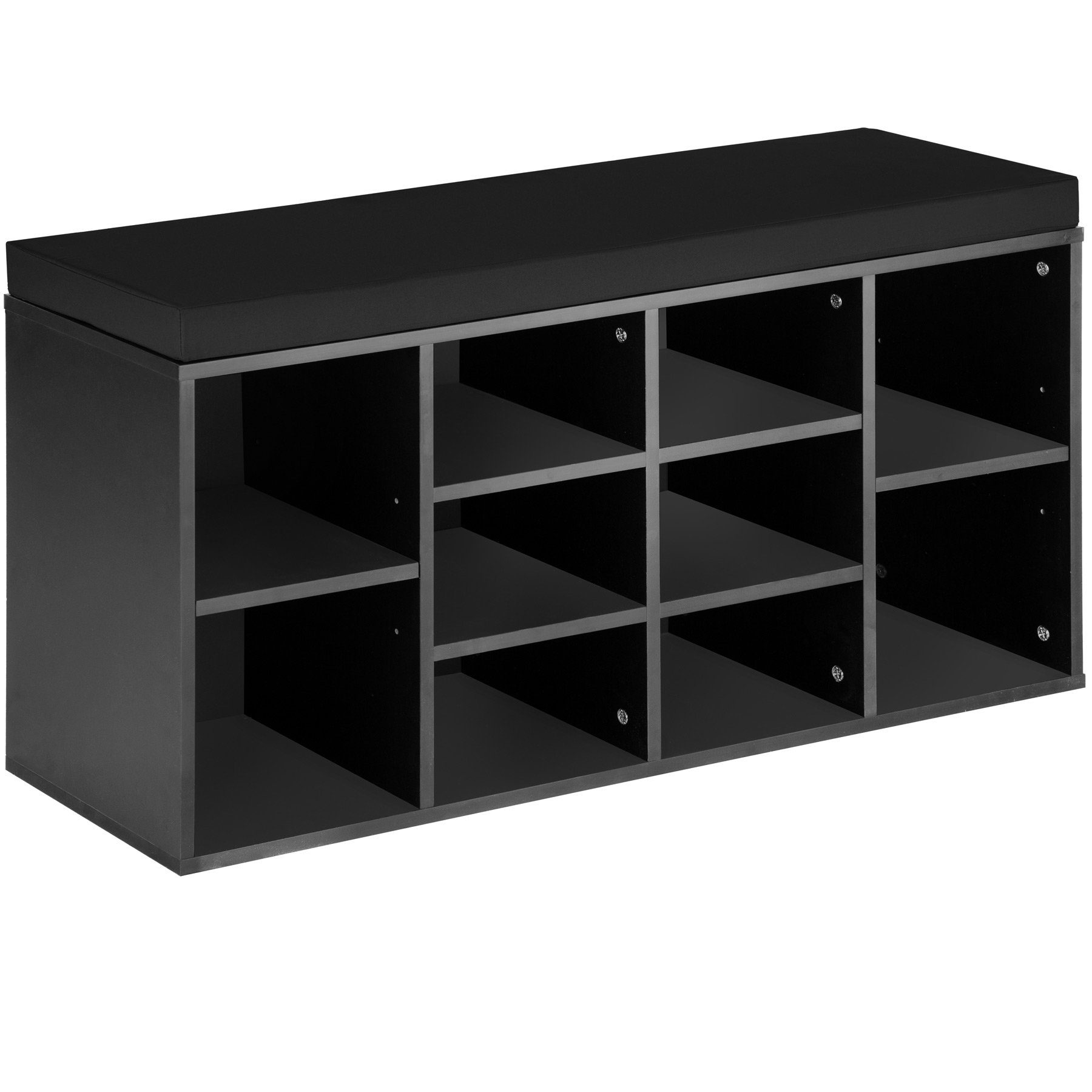 schwarz Schrank+Kissen, mit Max Schuhschrank Sitzkissen) inkl. 1-St., tectake (Set