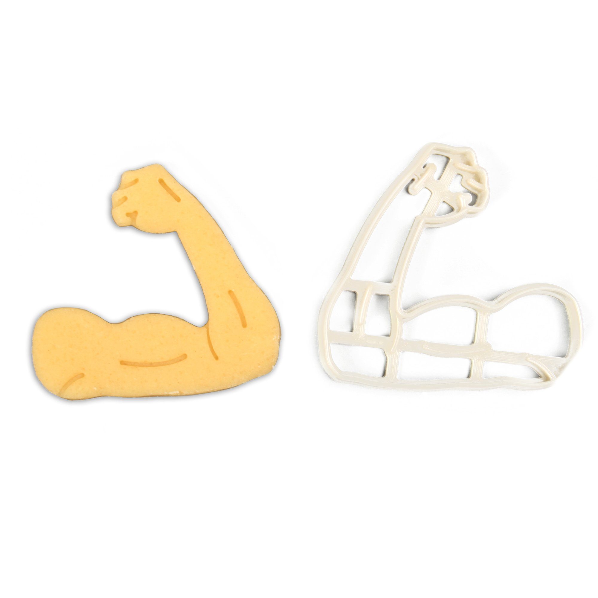 Kreative Feder Ausstechform 3D-Ausstechform „Fitness“- Präge-Ausstecher aus Bio-Kunststoff, Kunststoff, (3D-Ausstechform „Fitness“- Präge-Ausstecher aus Bio-Kunststoff), Maße ca. 5 - 6 cm, inkl. Rezeptheft & QR-Code, Bio-Kunststoff