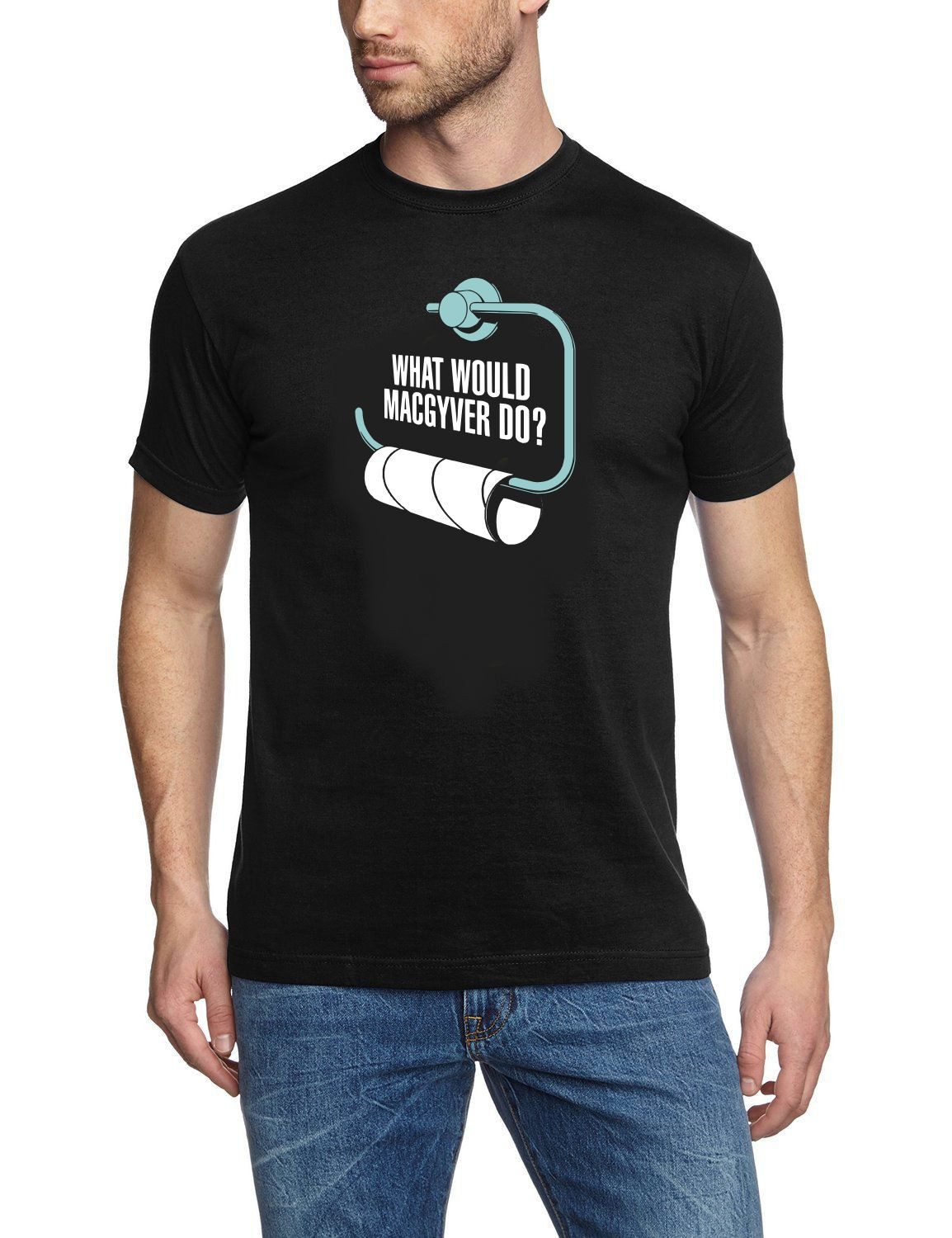 coole-fun-t-shirts Print-Shirt What would MAC GYVER DO ? T-Shirt Herren Klorolle S - 5XL What would Mac Gyver Do ? Herren Funshirt
