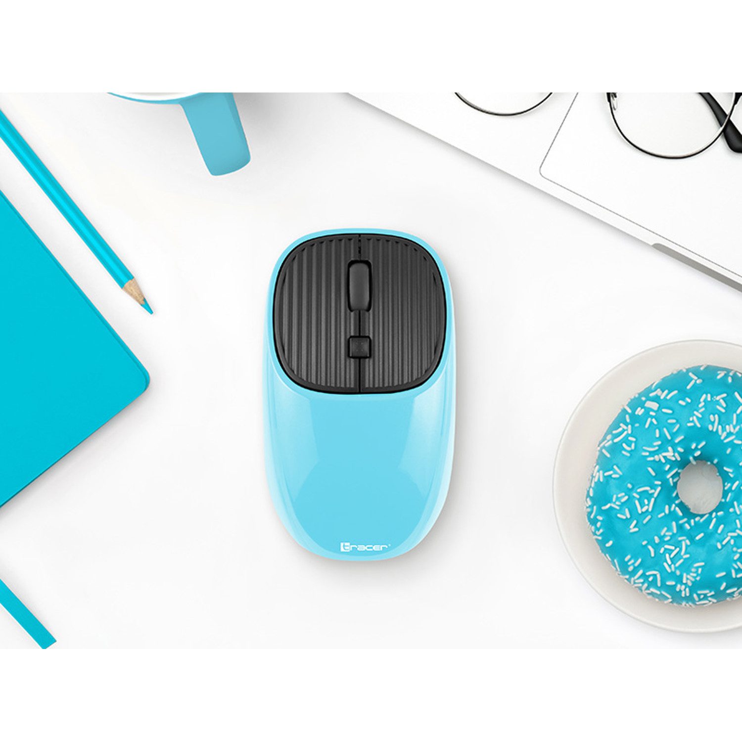 Tracer WAVE RF 2.4 Ghz Optische Maus Maus (Nano-USB, Kabellose Maus, optischer Sensor, symmetrisch)