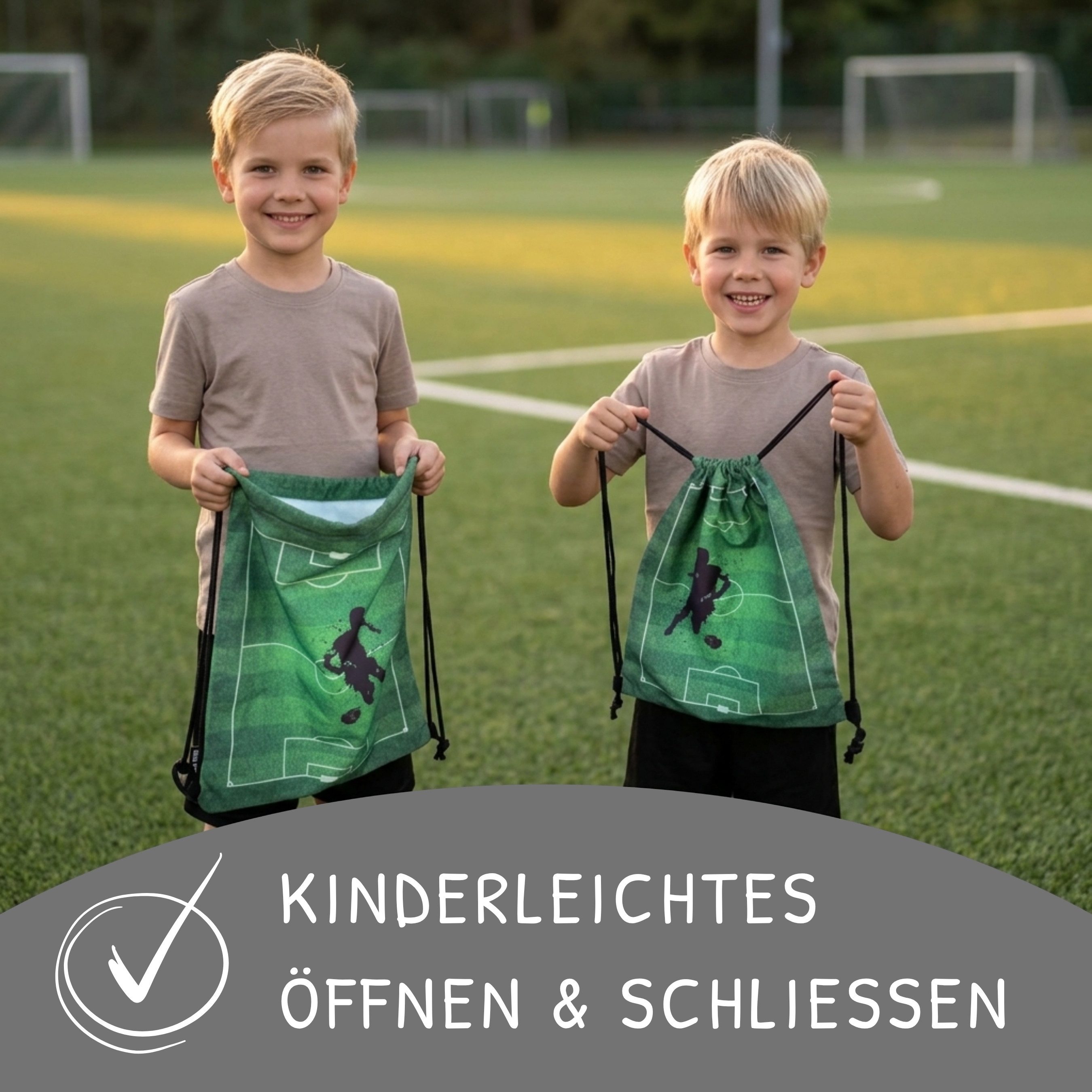 HECKBO Turnbeutel Kinder Turnbeutel 80% Baumwolle verschiedene Motive – Bild 5 von 5
