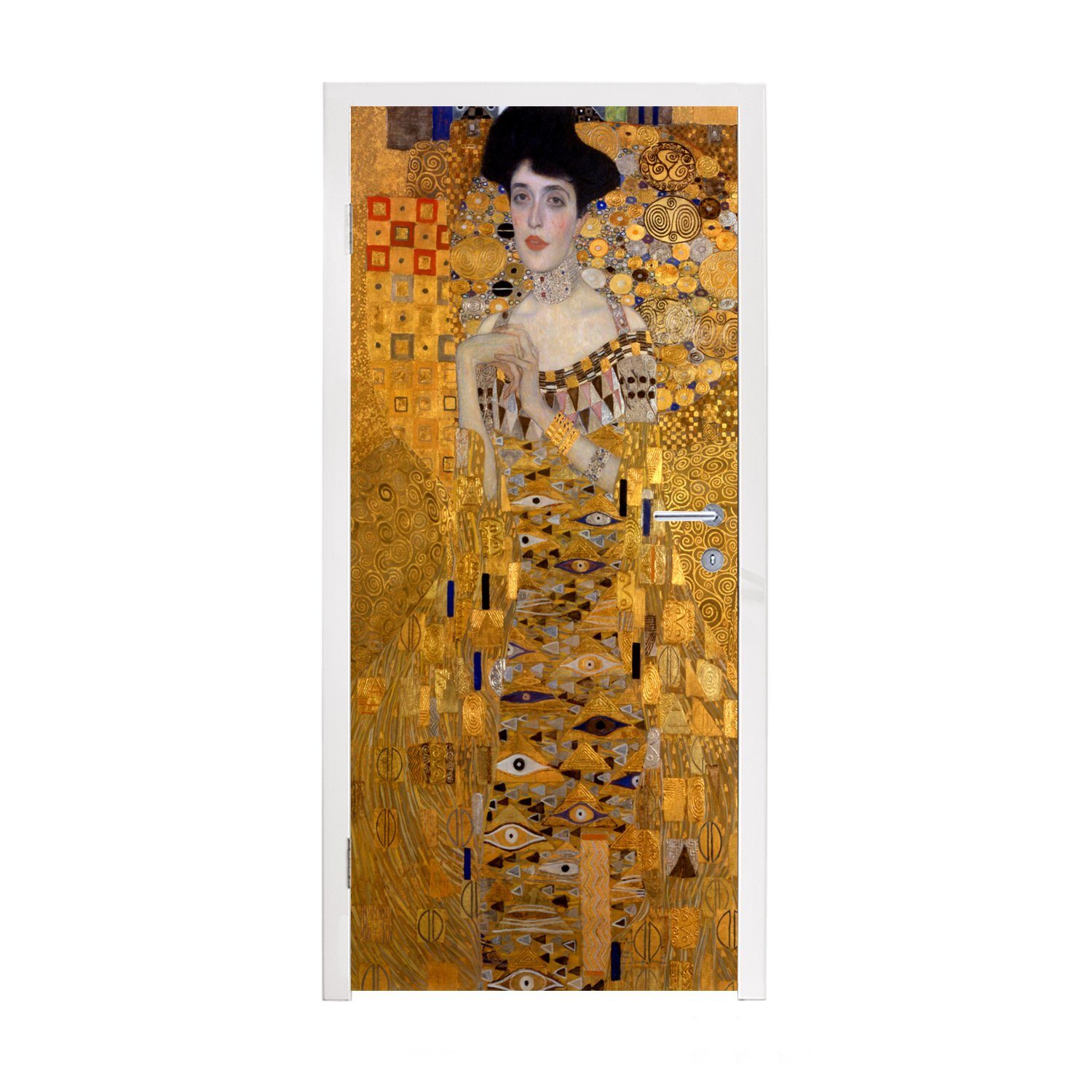 von Bloch-Bauer von - cm Fototapete Adèle Klimt, für 75x205 MuchoWow St), Türtapete Matt, (1 I Tür, Porträt bedruckt, Gustav Gemälde Türaufkleber,