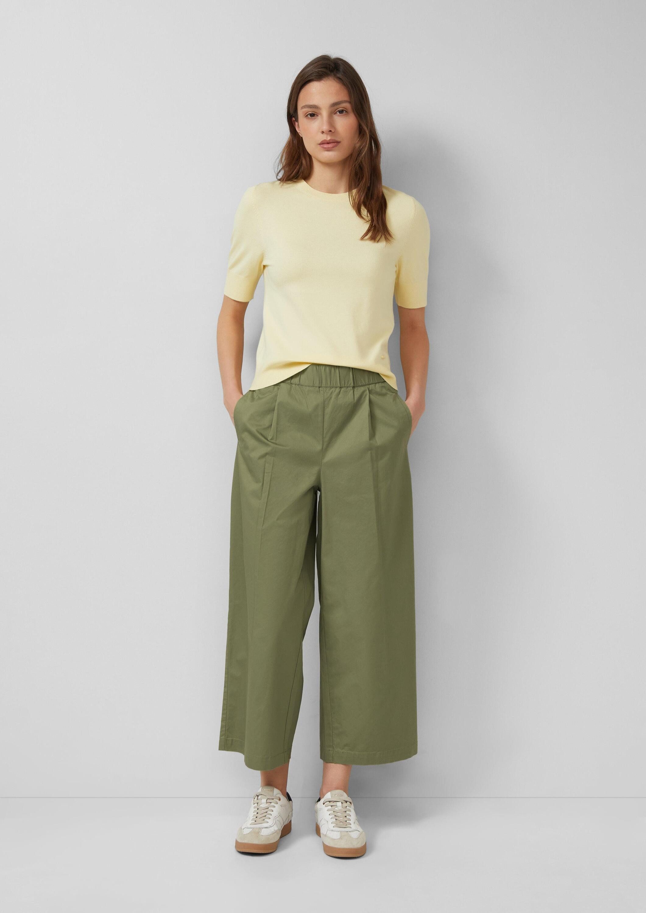 s.Oliver Culotte Hose Wide-Leg-Culotte aus Twill