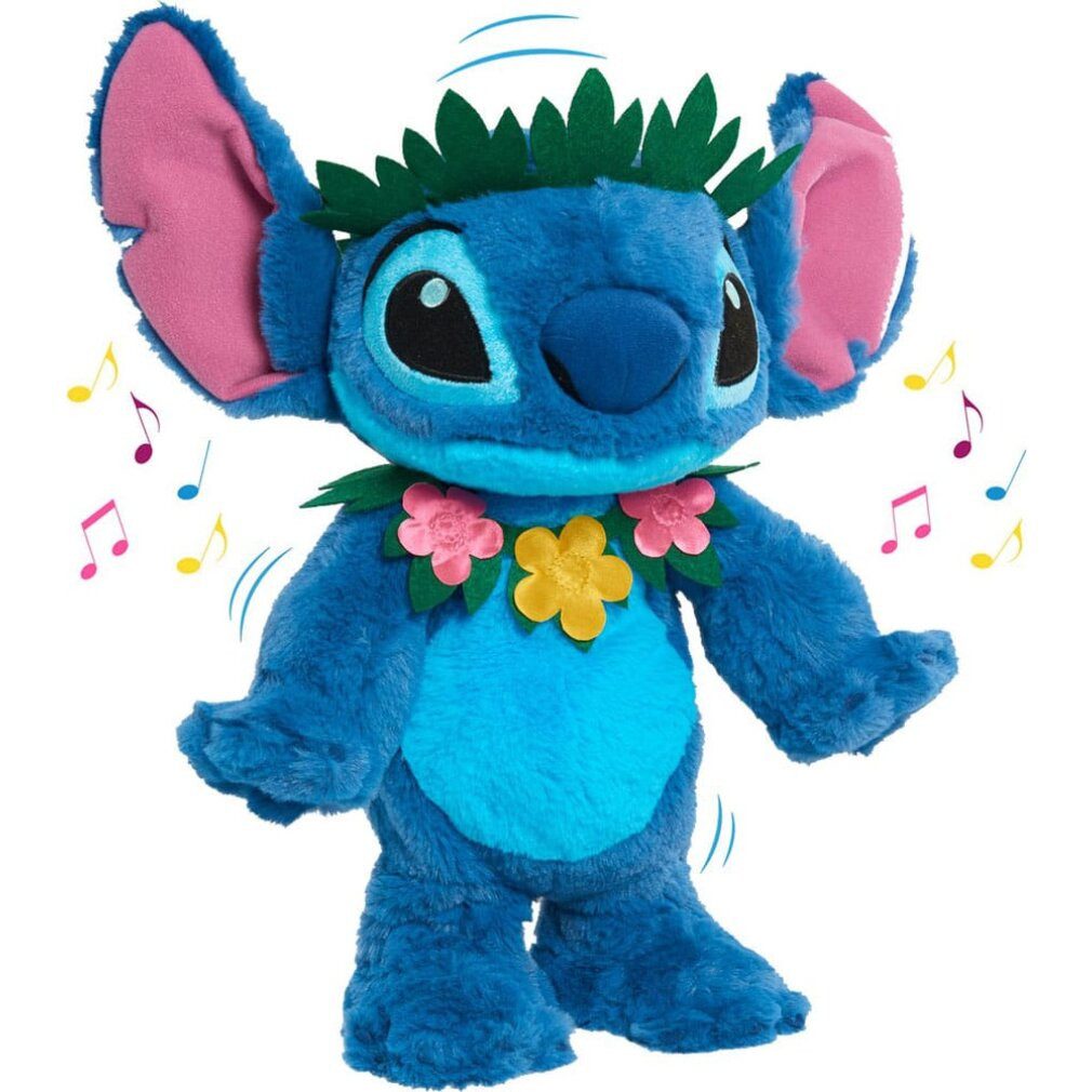Just Play Spielfigur Lilo & Stitch Plüschfigur mit Tanz und Sing Funktion Stitch 38 cm