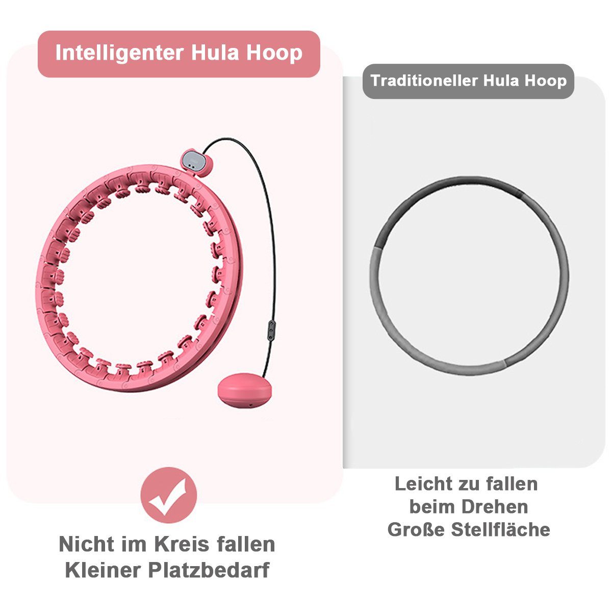 Segmente Zähler,Einstellbar Fitness Hula-Hoop-Reifen Welikera Mit Hula 155CM hoop 28
