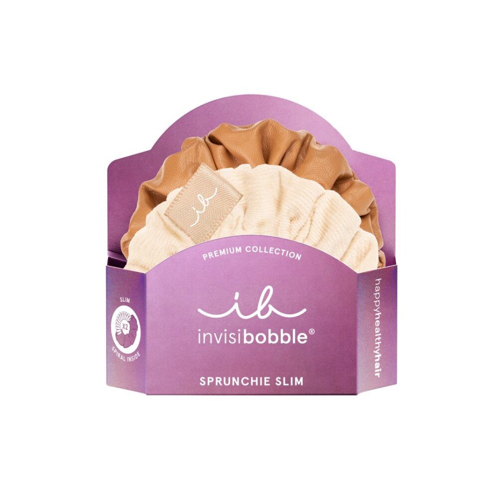 invisibobble Haargummi Haarband Sprunchie Slim Premium Creme de Caramel 2 Stück