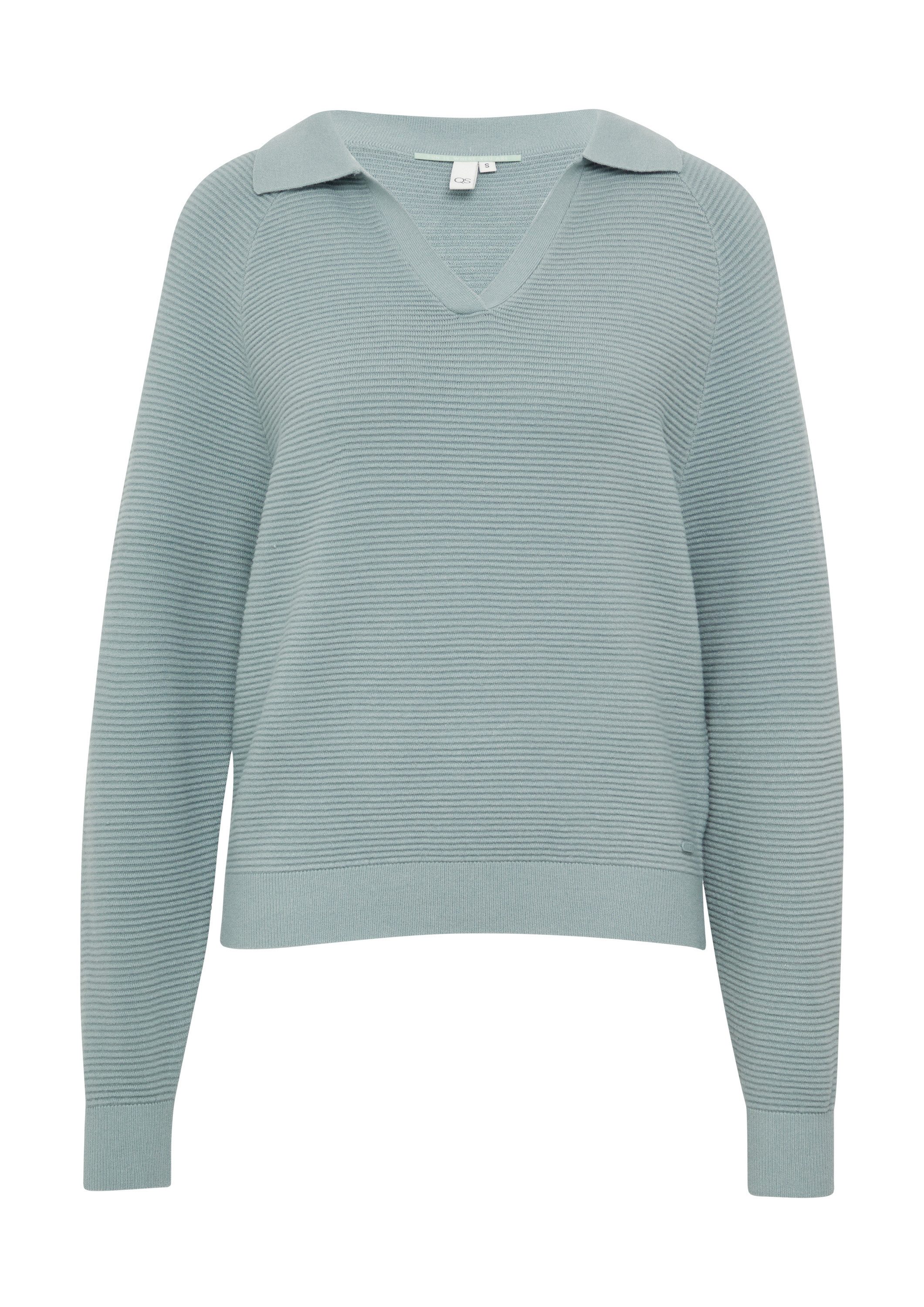 QS Longpullover Strickpullover Strukturierter Pullover mit günstig online kaufen