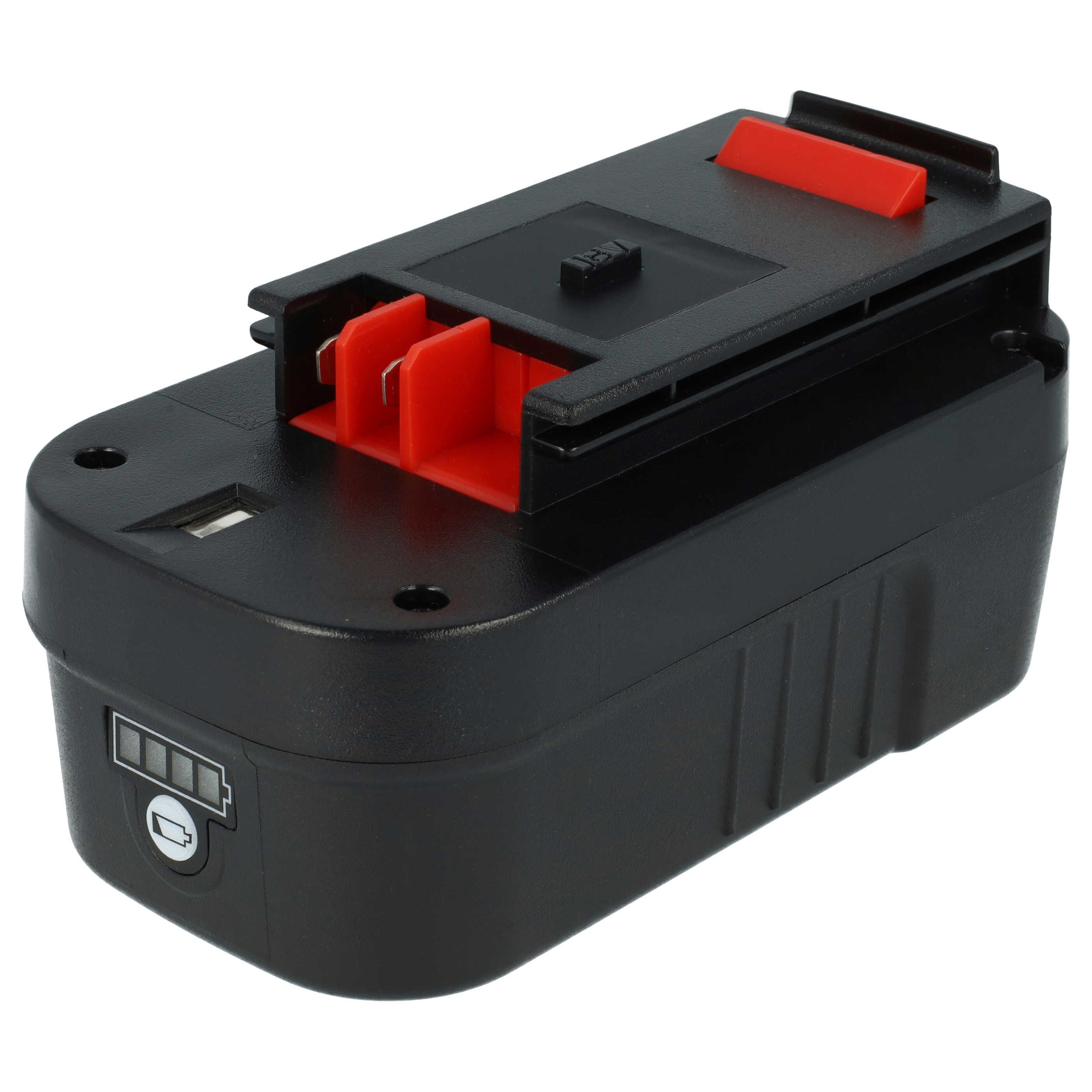 vhbw Ersatz für Black & Decker HPB18, HPB18-OPE, A1718, A18, 244760-00 für Akku Li-Ion 4000 mAh (18 V)