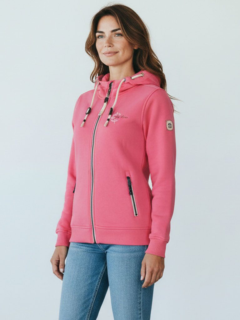 Dry Fashion Kapuzensweatjacke Juist Damen Sweatjacke Juist mit Kapuze - Kapuzenjacke taillierter Schnitt