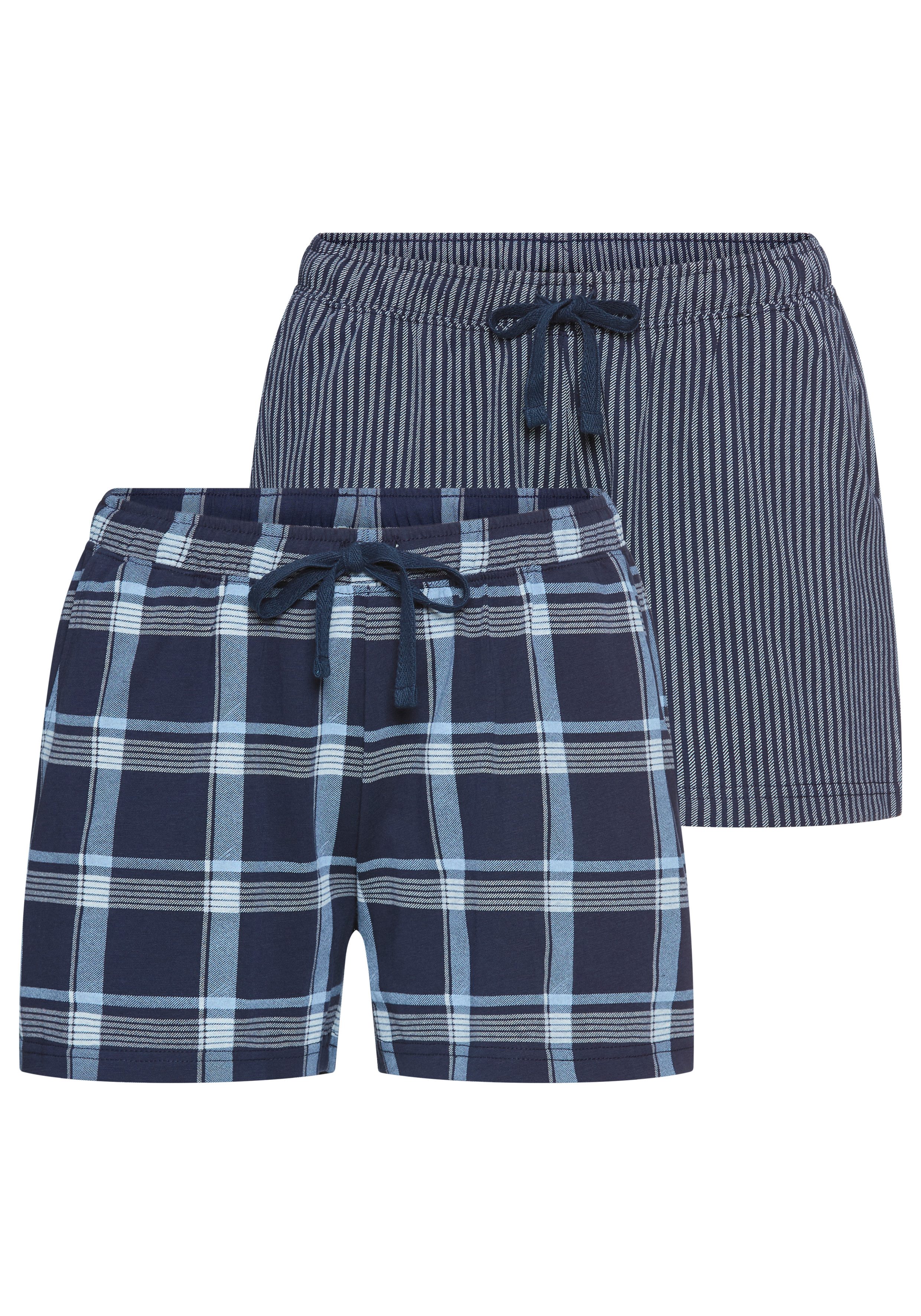 Vivance Dreams Pyjamashorts (Packung, 2-tlg) mit Streifen oder Karos