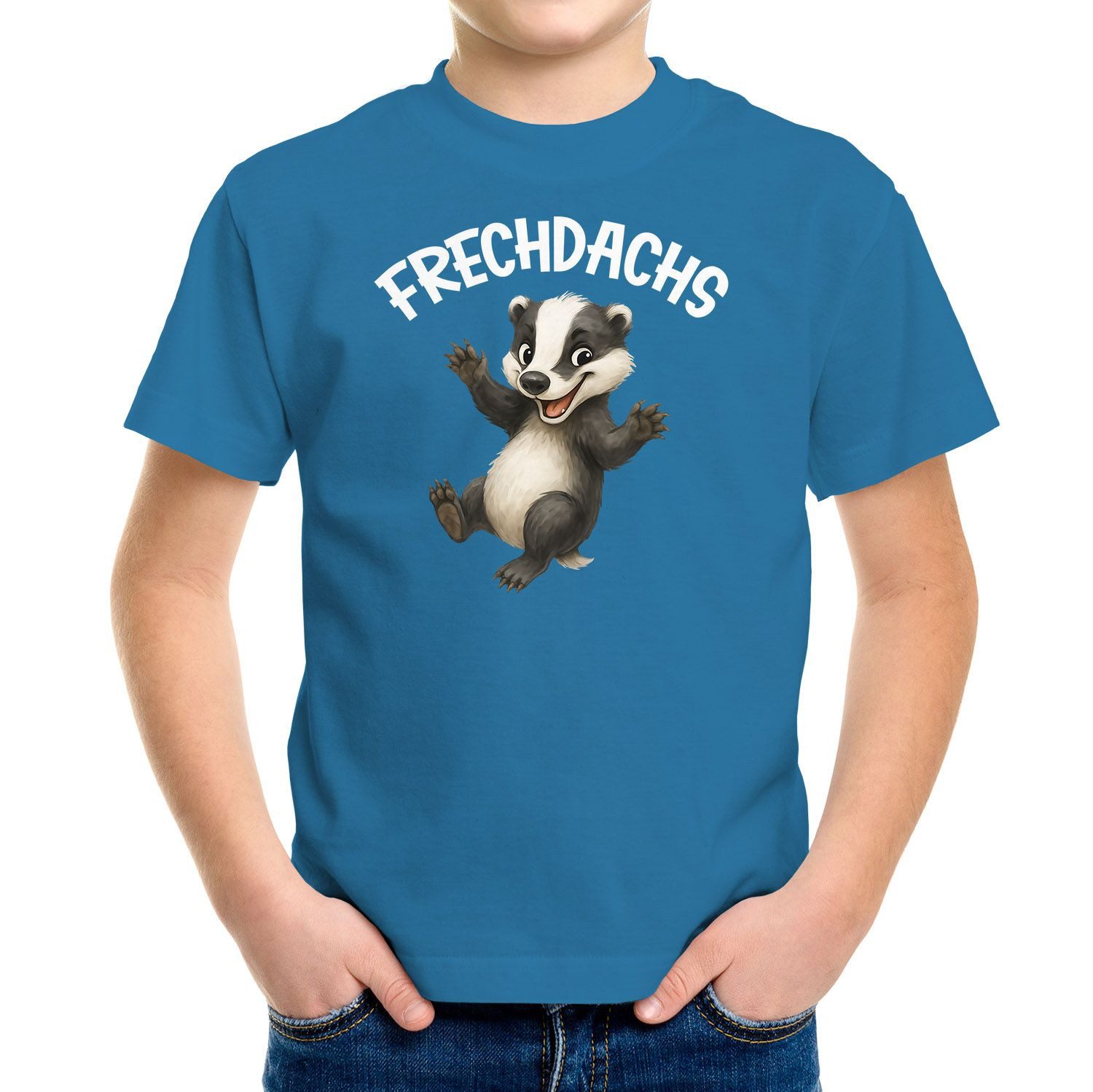 Print-Shirt Kinder T-Shirt Jungen Frechdachs Aufdruck Spruch lustig Geschenk für