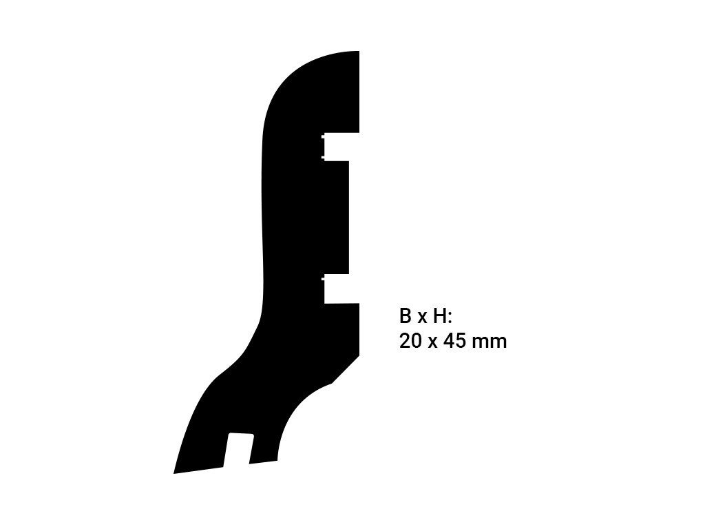 PROFI Sockelleiste Sockelleiste Buche rustikal dunkel Dekor, L: 250 cm