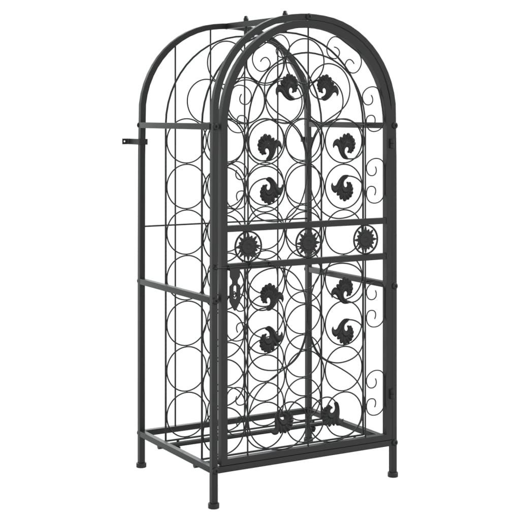 vidaXL Weinregal 45 x 36 x 100 cm Weinregal für 33 Flaschen Schwarz Flaschenregal Schmi