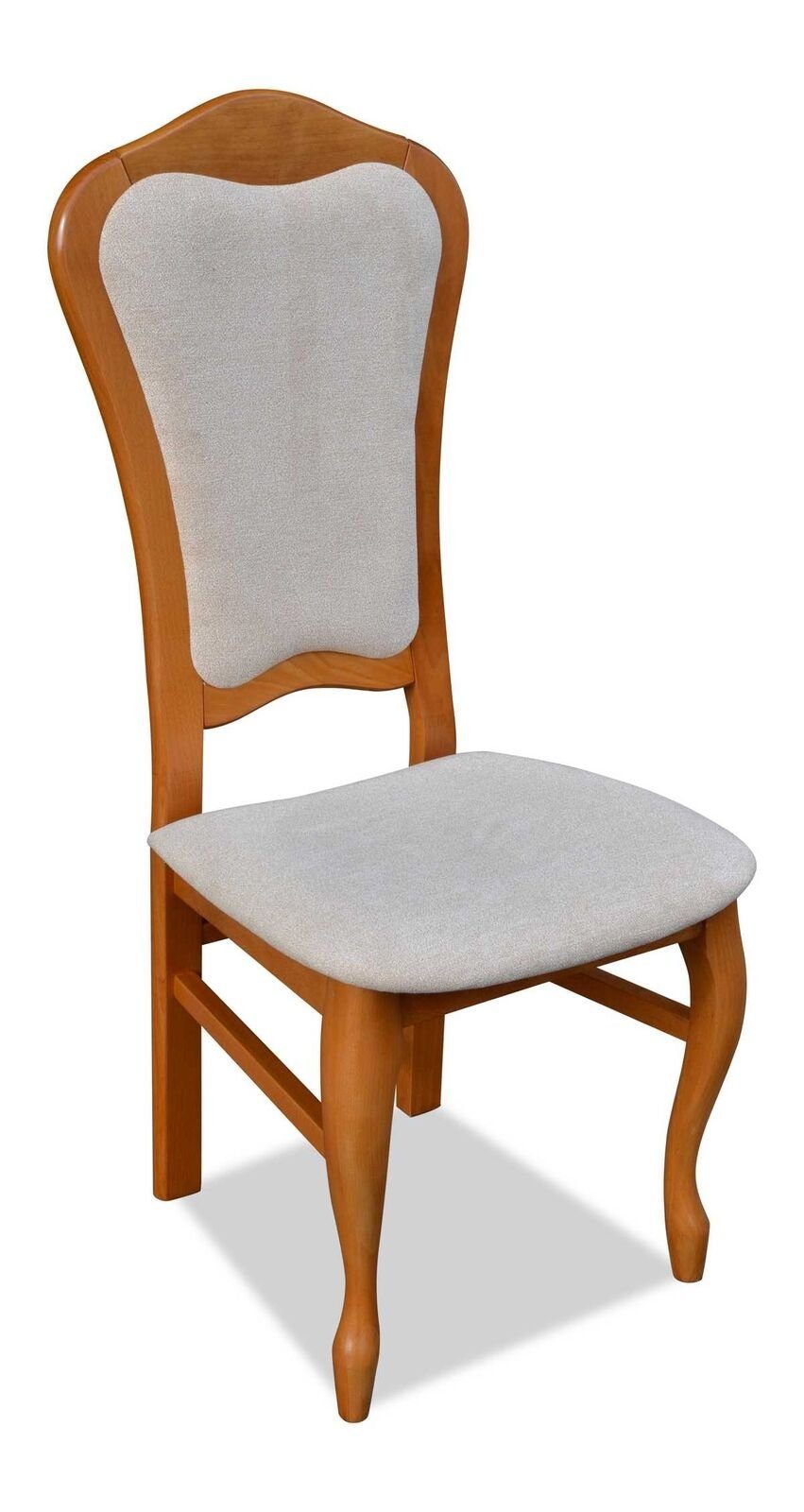 Lehnstuhl 1 Holz (1 Sitzer Holz Esszimmer Stuhl Natur Möbel St) Stuhl Sessel Luxus JVmoebel Design