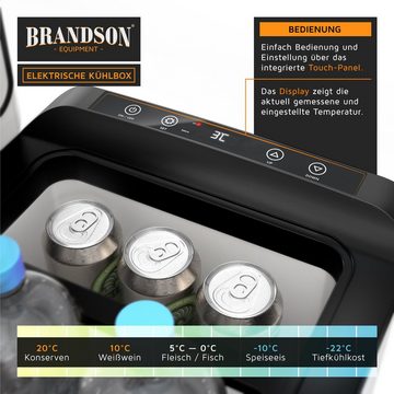 Brandson Elektrische Kühlbox, Kompressor Kühlbox, bis – 22°C, ECO Modus, 30 L, für Auto & Haus