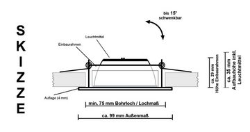 LEDANDO LED Einbaustrahler RGB LED Einbaustrahler Set extra flach in weiss mit 3W LED von LEDANDO