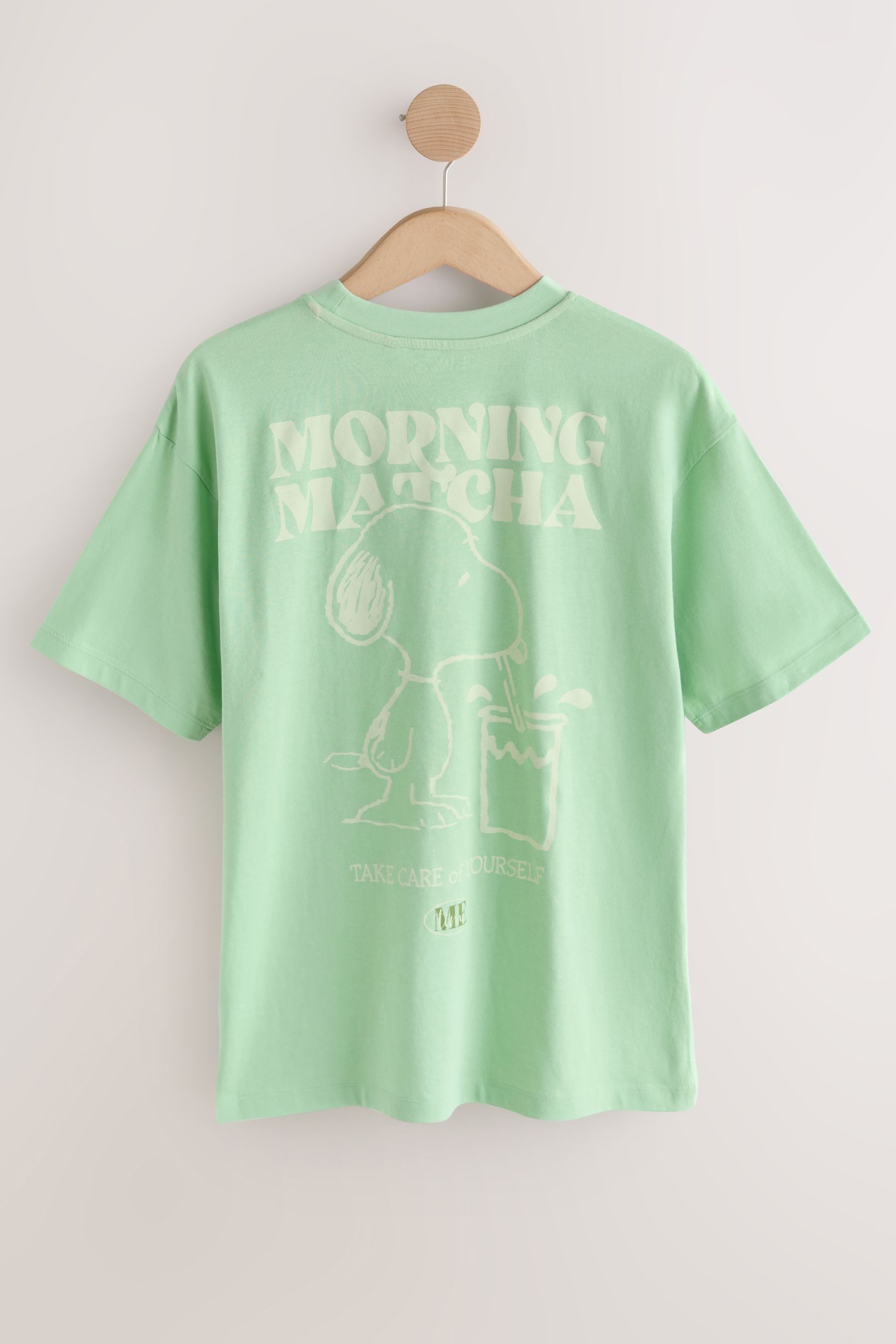 Next T-Shirt Lizenziertes Rundhals-T-Shirt, Snoopy Matcha (1-tlg) günstig online kaufen