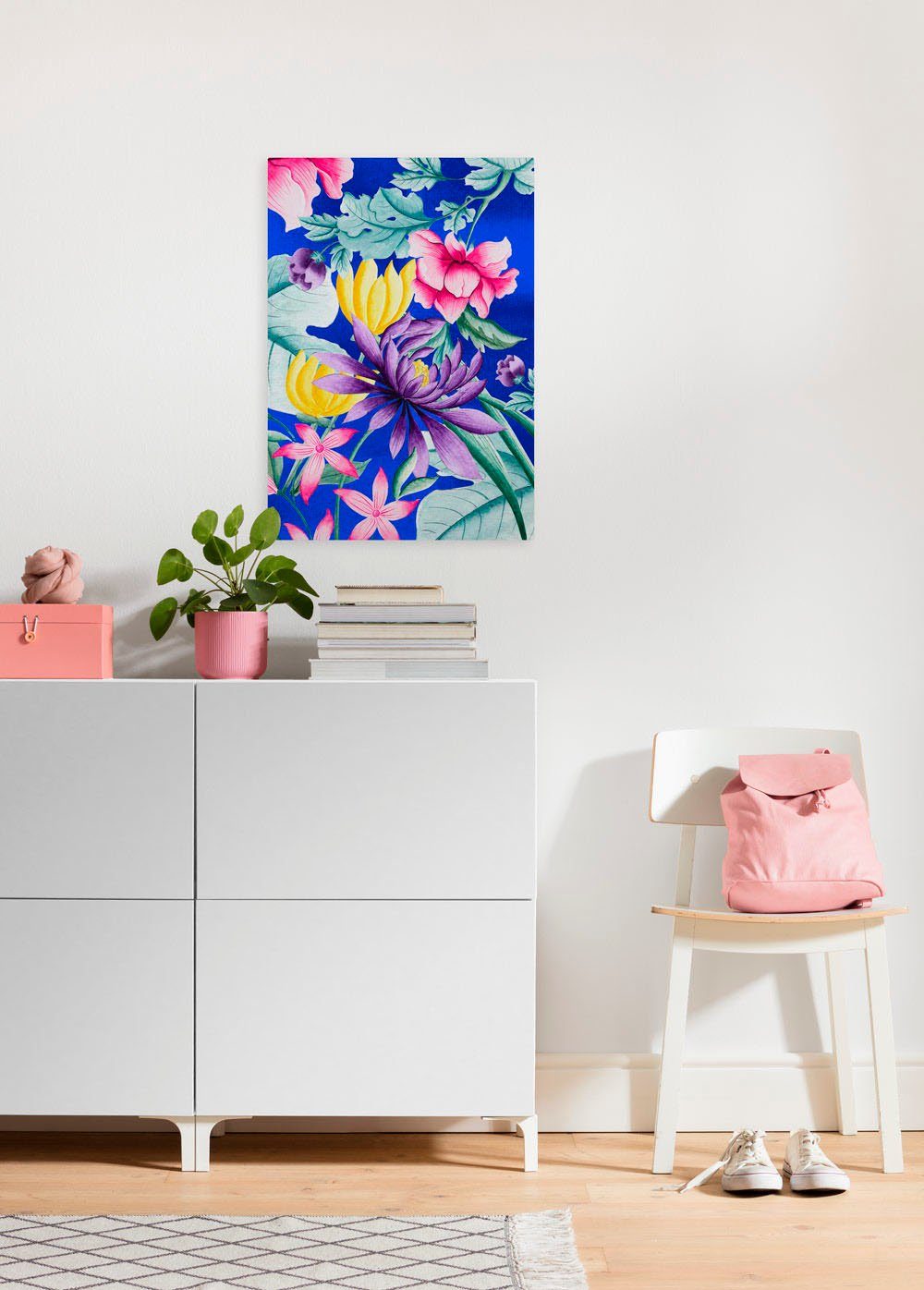 Komar Leinwandbild Flower Kiss - Größe 40 x 60 cm, Natur (1 St), Keilrahmenbild mi Echtholzrahmen