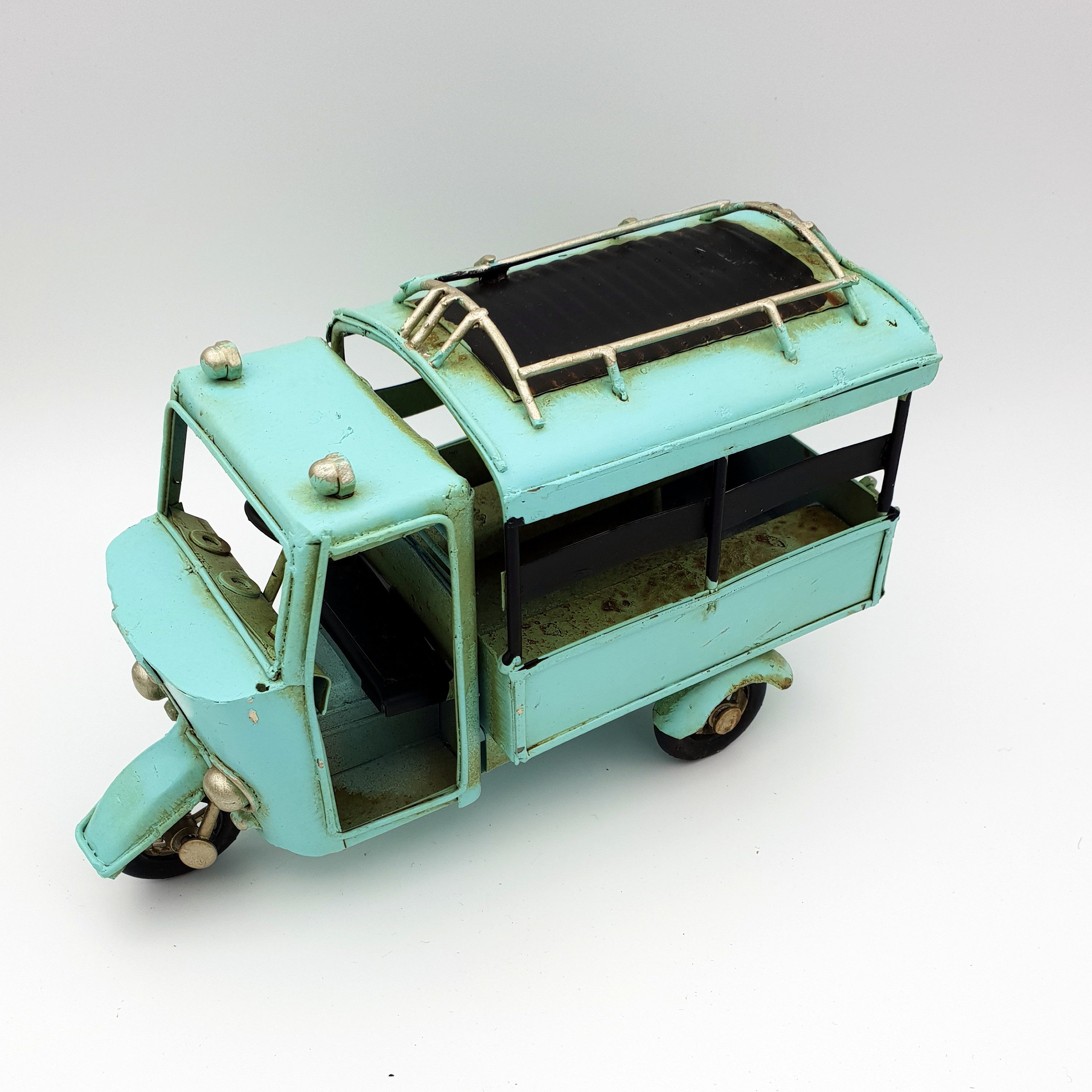 Dynasun Modellauto Car 1804D-696, (1-tlg), Motorrad Dreirad-Transporter Metall Motorradmodell Dreirad Vintage