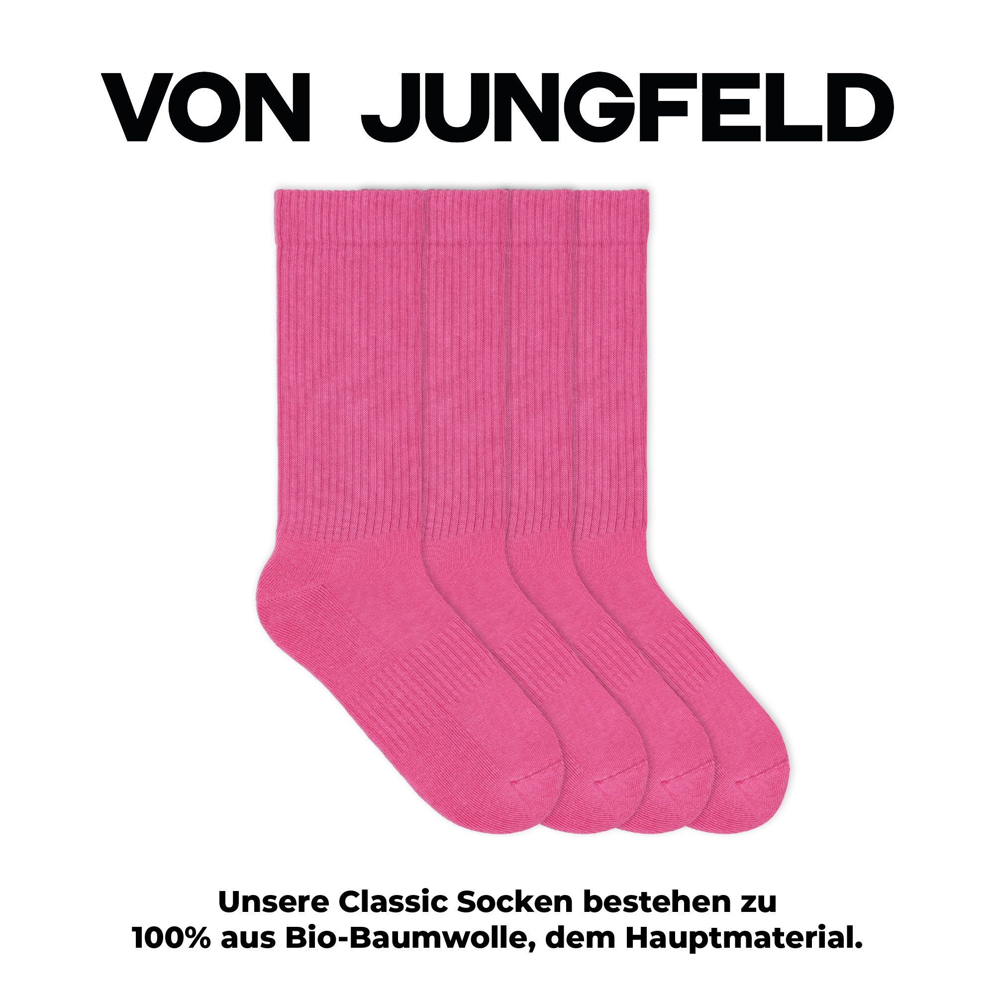 von Jungfeld Tennissocken Einfarbige CLASSICS Bio-Baumwolle 35-46 Unisex (2 günstig online kaufen