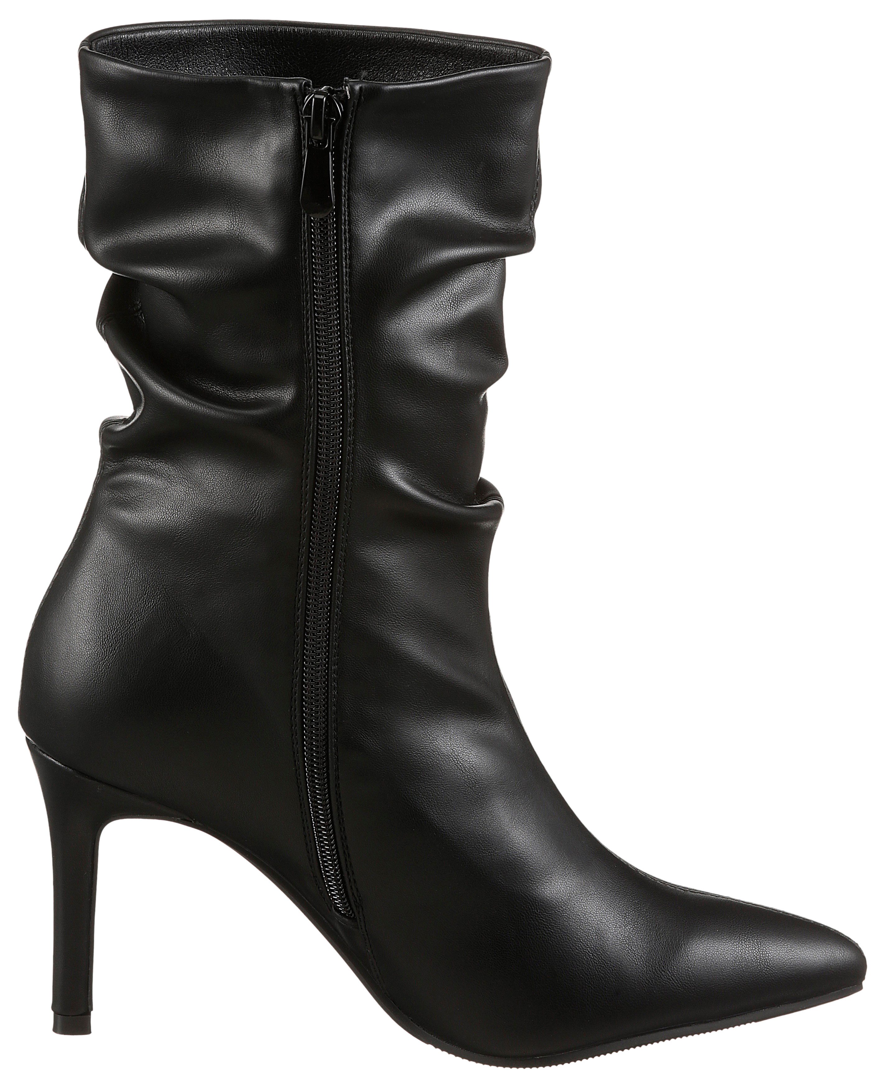 Aniston SHOES Stiefelette mit Raffungen am slouchy Schaft