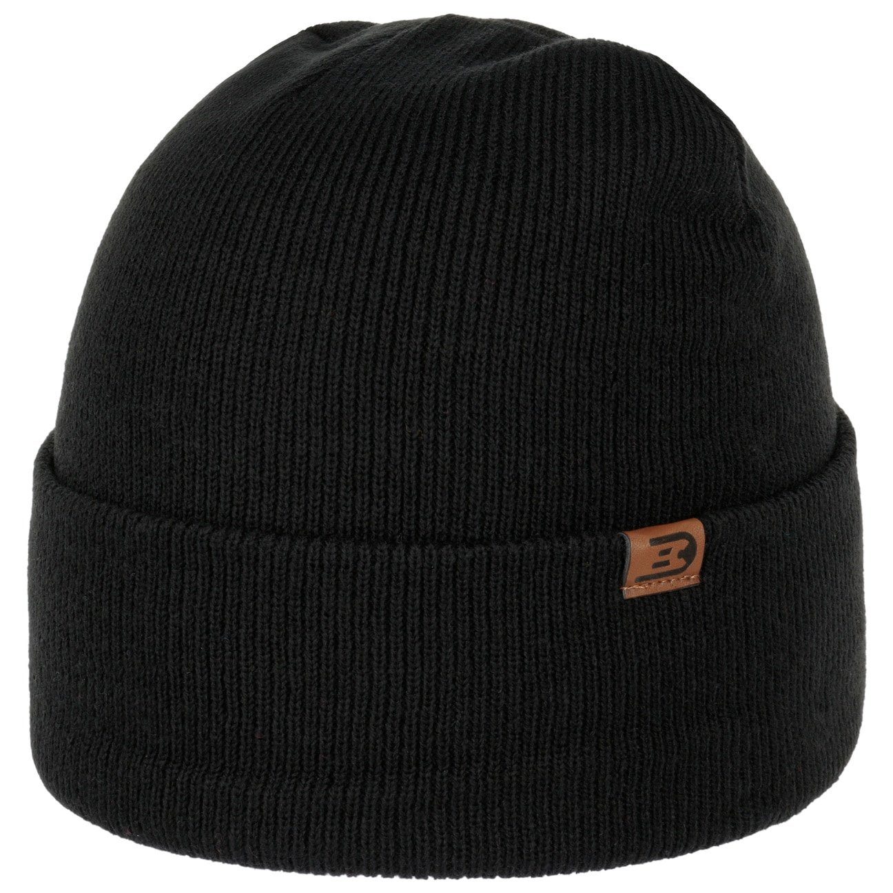 CapUniverse Beanie (1-St) Strickmütze mit Umschlag schwarz