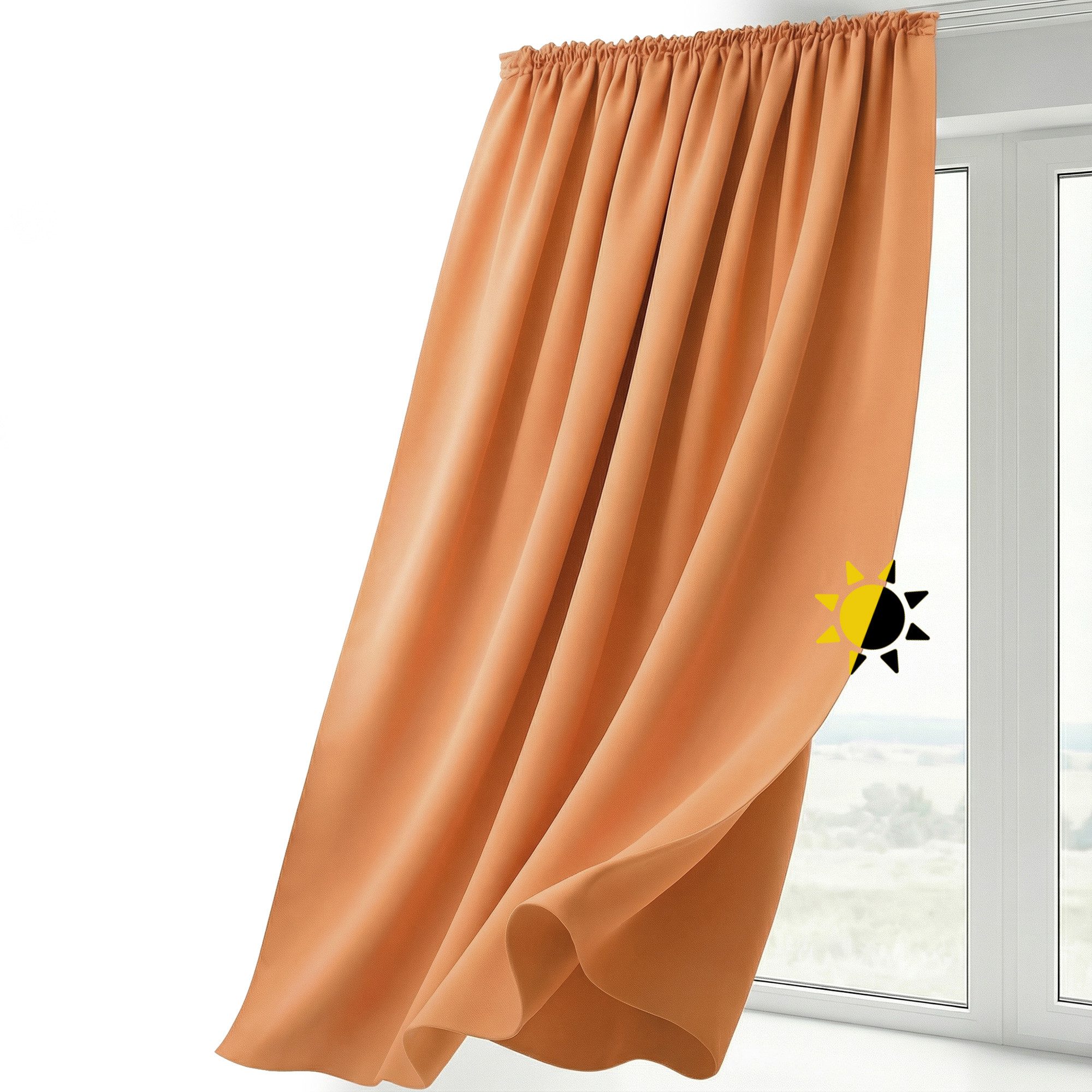 Beautex Verdunkelungsvorhang Verdunkelungsgardine Kräuselband Vorhang blickdicht abdunkelnd (1 St), Kräuselband, verdunkelnd