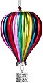 BRUBAKER Christbaumschmuck »Mundgeblasene Baumkugel Heißluftballon«, Lustige Weihnachtskugel Bunt, schwebende Weihnachtsdekoration aus Glas, handbemalt - ca. 11 cm, Bild 3
