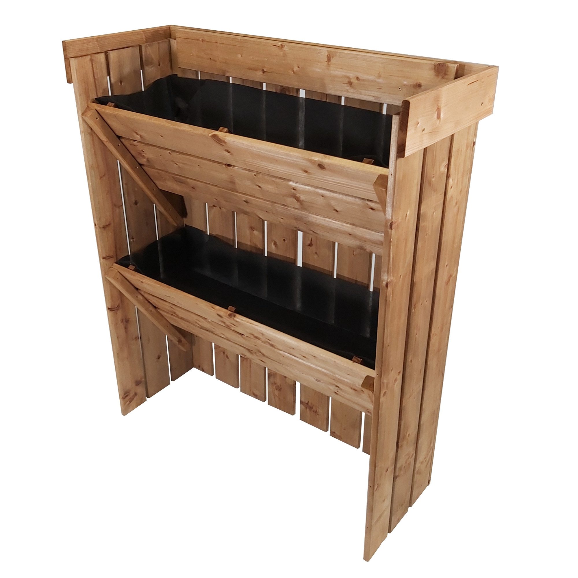 NATIV Pflanzentreppe Pflanzregal aus Holz, Vertikalbeet mit 2 Fächern (1 St), stapelbar