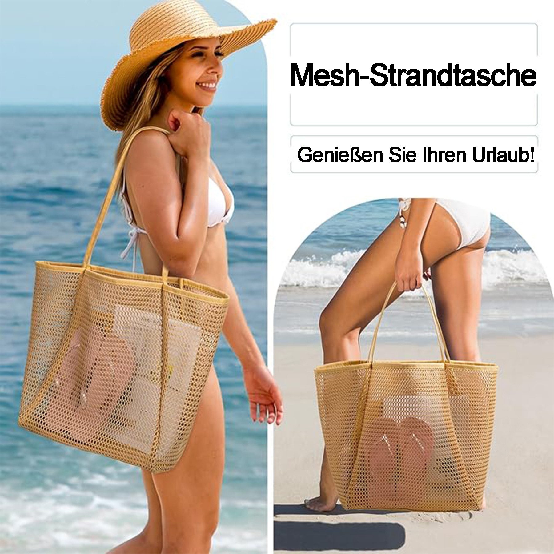 Mutig Strandtasche Große Strandtasche Damen, XL Beach Bags For Women, Netzt günstig online kaufen