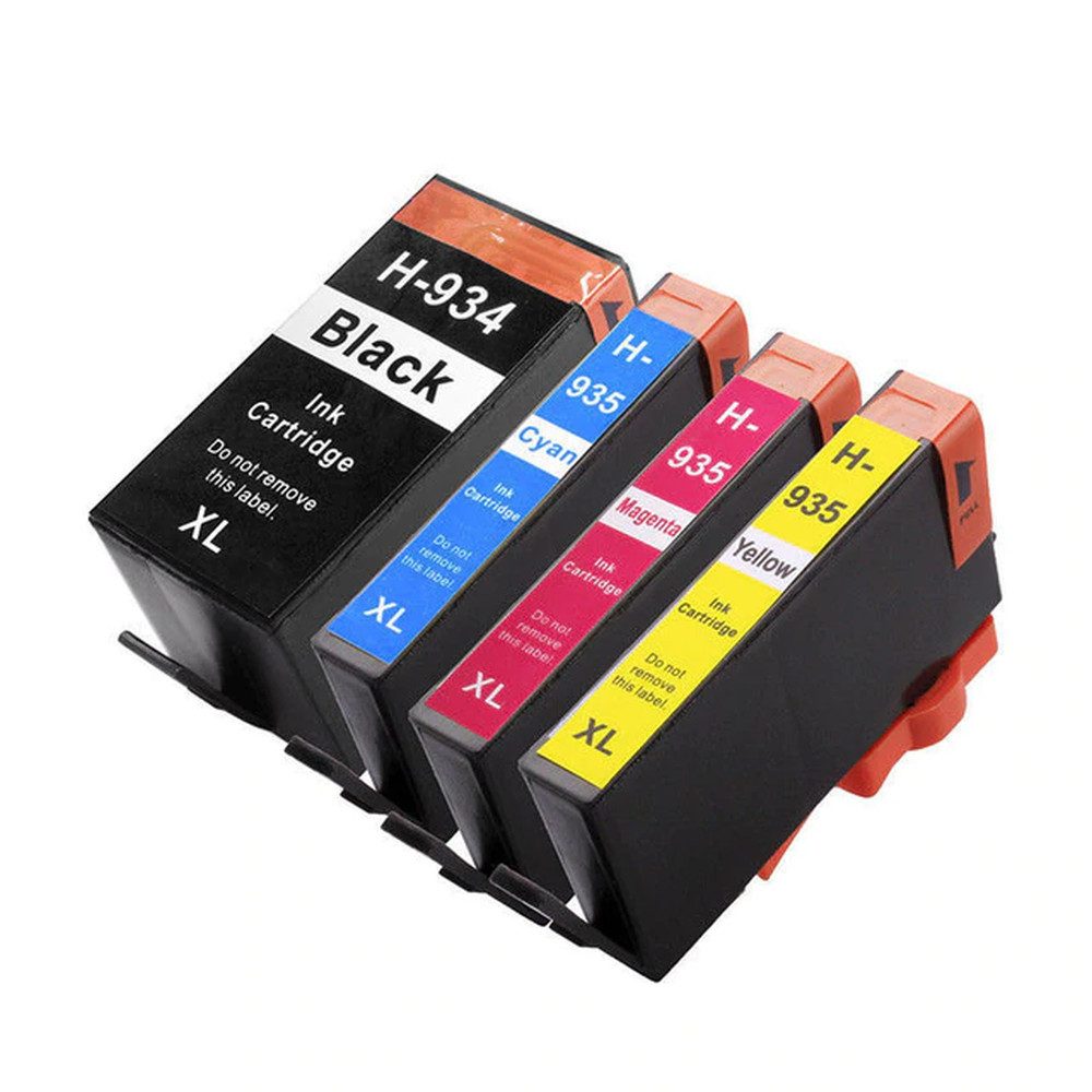 inkpro Druckerpatronen-Set kompatibel mit HP 934 XL & HP 935 XL, Tintenpatrone (für HP OfficeJet 6812, 6815, 6820, 6822, 6825 und HP OfficeJet Pro 6230, 6235, 6239, 6830, 6835, 4-tlg., je eine kompatible Patrone 934XL Black und 935XL Cyan, Magenta, Yellow)