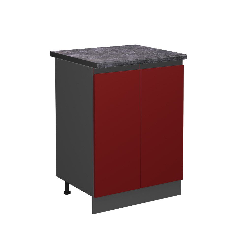 Vicco Unterschrank R-Line, Rot/Anthrazit, 60 cm, günstig online kaufen