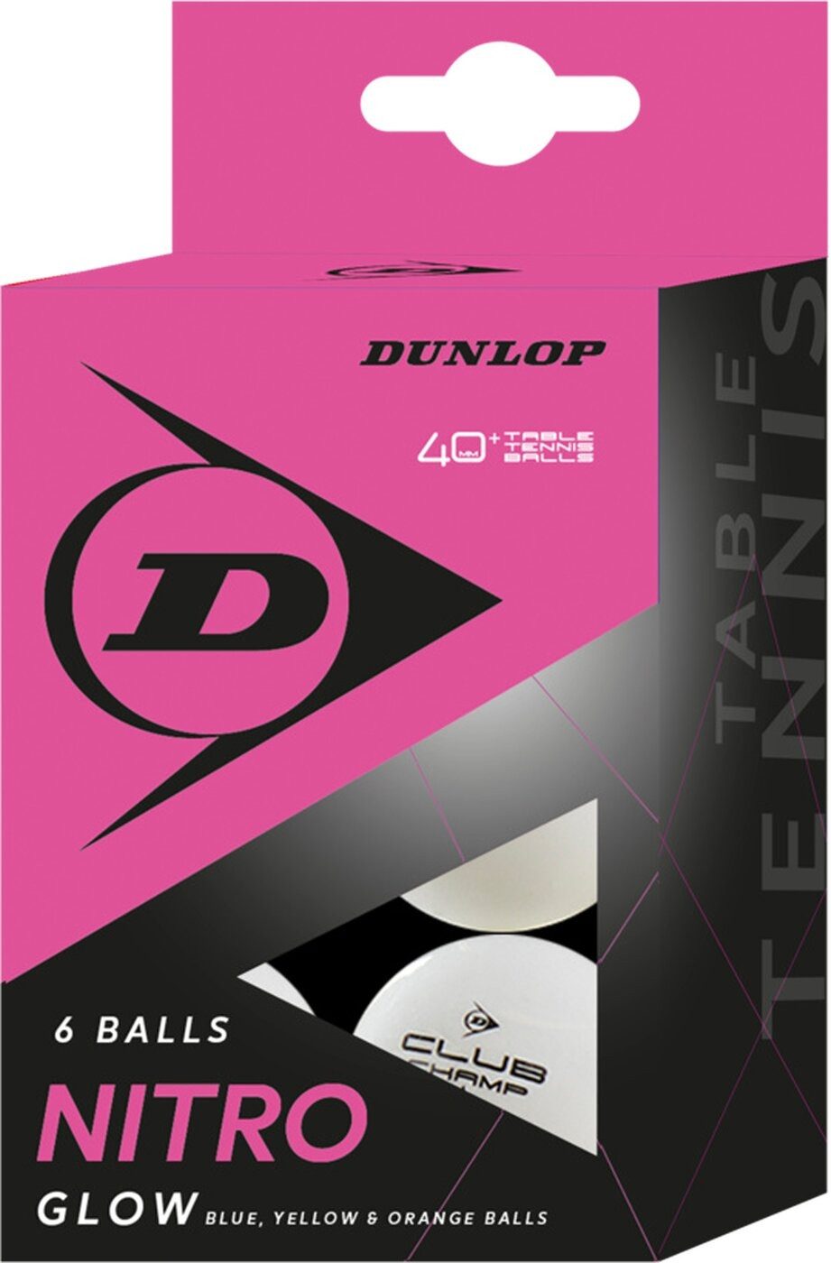 Dunlop Tischtennisball 40+ NITRO GLOW 6 BALL BUNT cinnamon