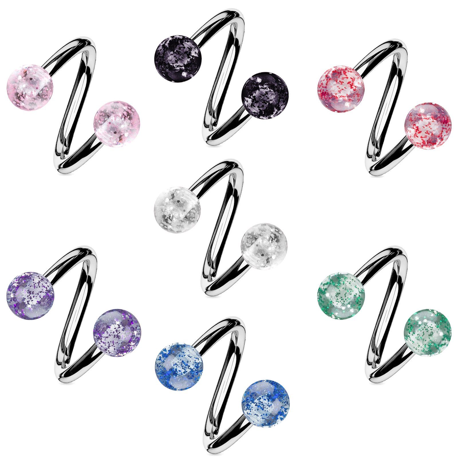 viva-adorno Piercing-Set viva-adorno Piercing-Set Lippenpiercing Spirale günstig online kaufen