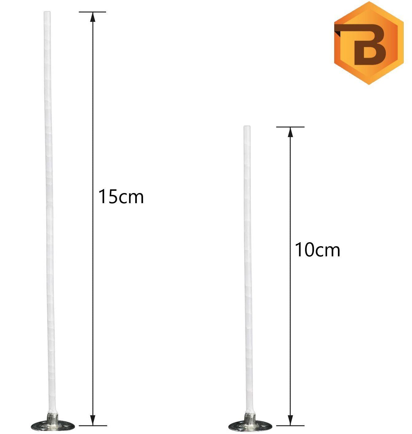 Stoffe ohne Metallfuß Kerzendocht Kerzenherstellung), cm St., Rauchfrei, mit 10 Baumwolle, Runddocht, für aus + natürlich Candle cm Teelichtdochte 100 lang gefährliche DIY 15 Kerzenhalter 100 Stk. Bienenbiya Wick, (100%