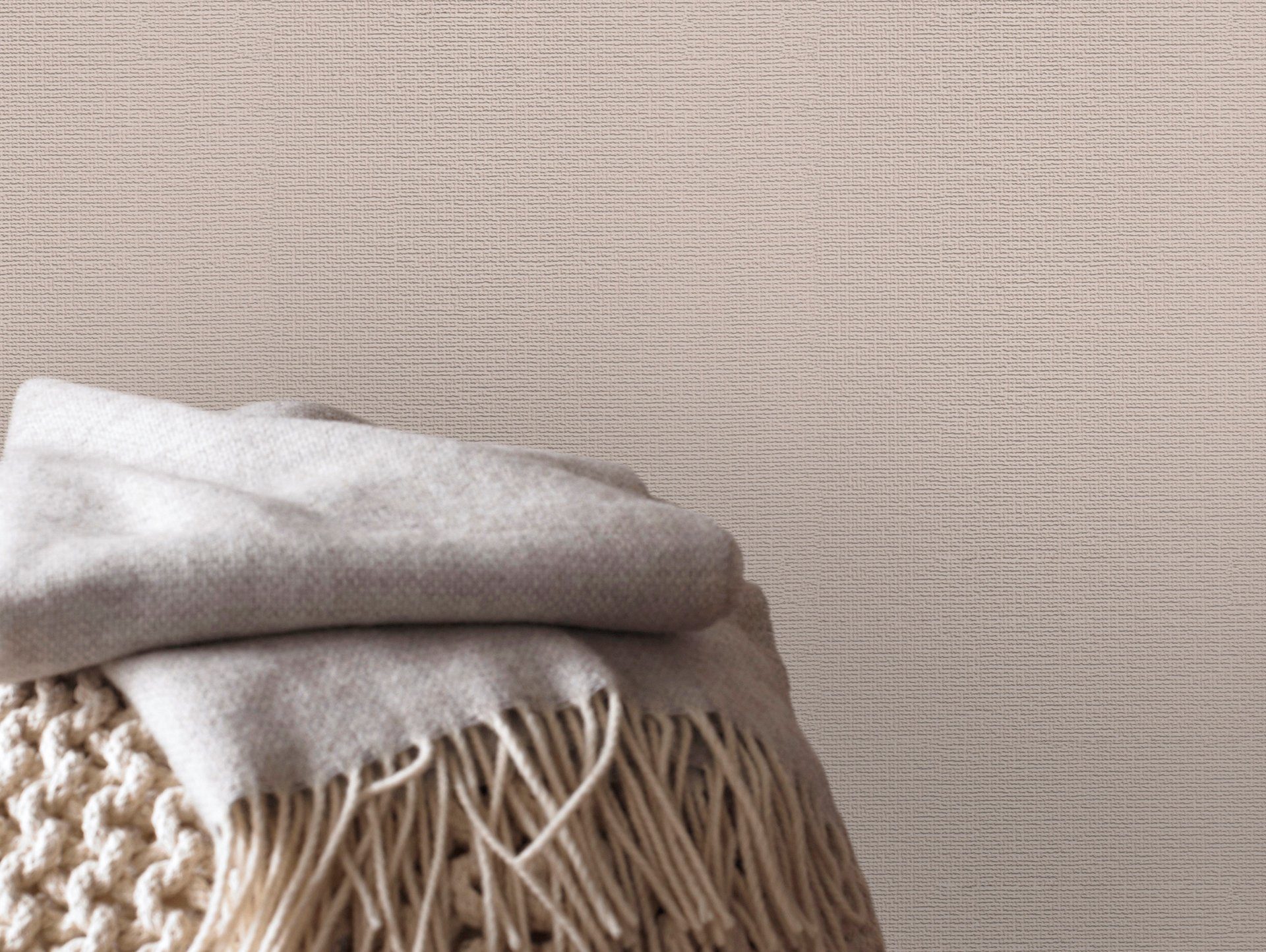 Superfresco Easy Vliestapete Textil Uni, aufgeschäumt, uni, (1 St), Taupe - 10m x 52 cm