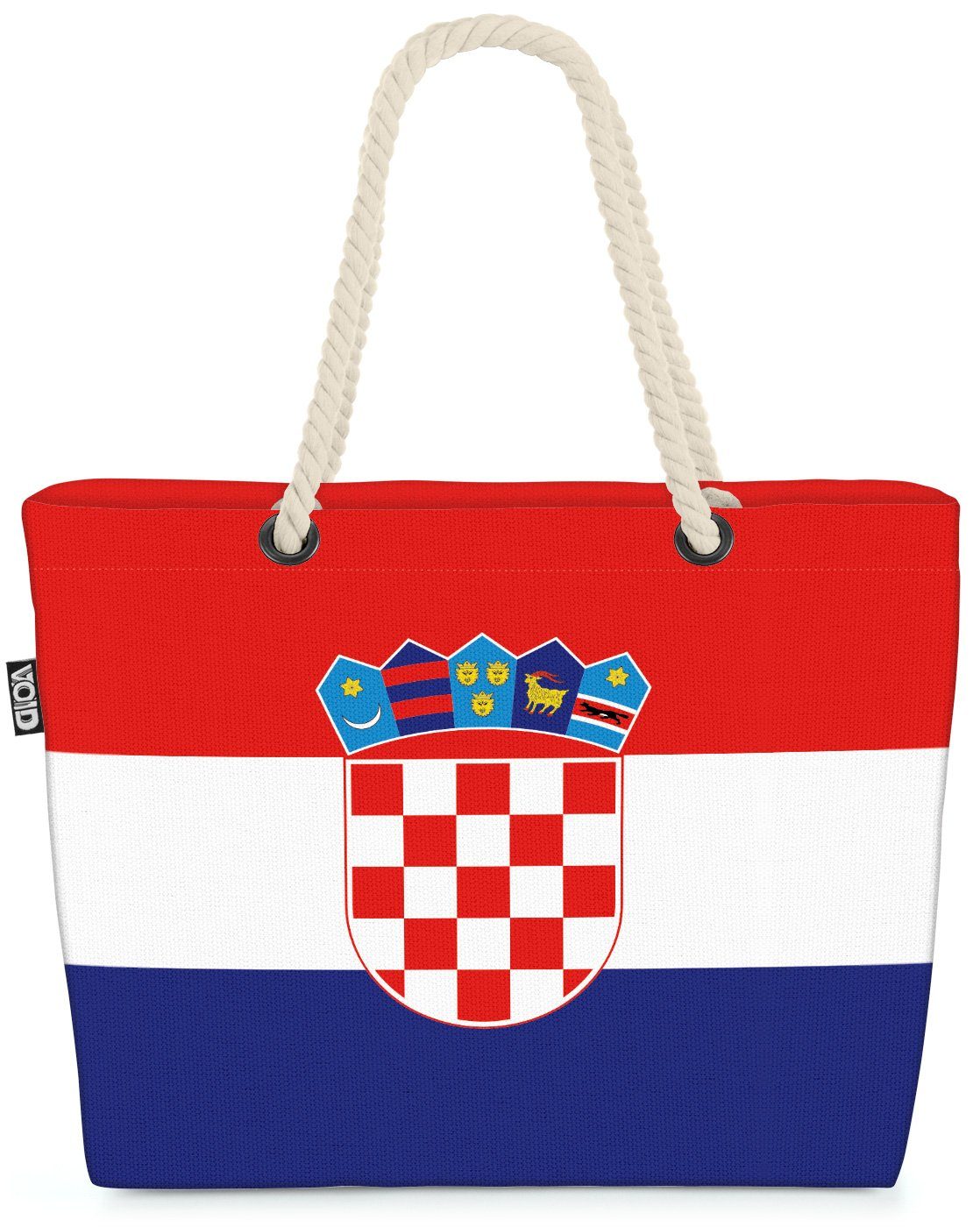 VOID Strandtasche (1-tlg), Kroatien Flagge EM Länderflagge Fahne | Strandtaschen