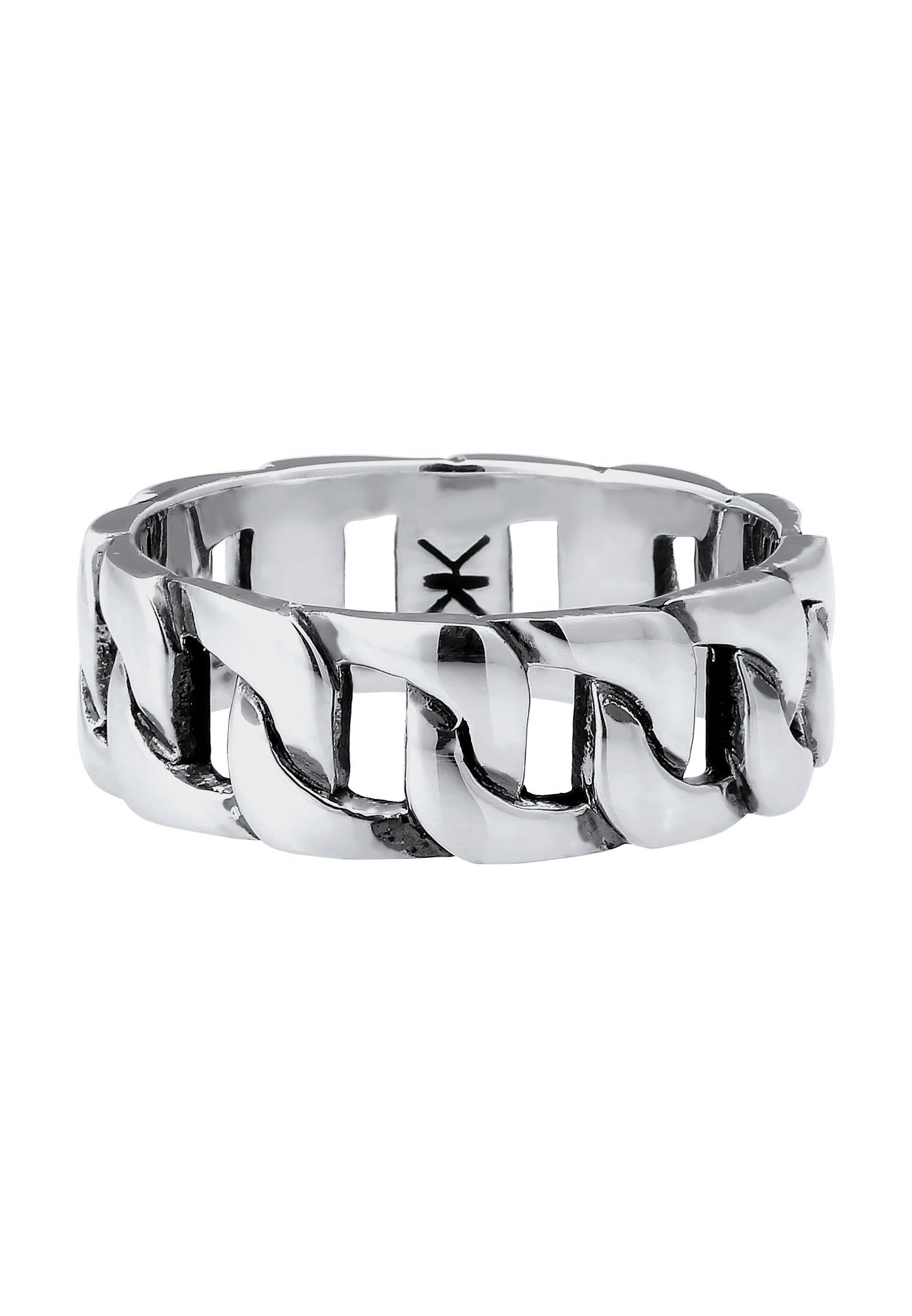 Kuzzoi Silberring Herren Chunky Chain Look günstig online kaufen